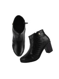 Classic Quilted Ankle Boots with Side Zip for Women