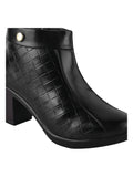 Classic Quilted Ankle Boots with Side Zip for Women