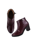 Classic Quilted Ankle Boots with Side Zip for Women