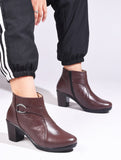 Classic Ankle Boots with Block Heel for Women