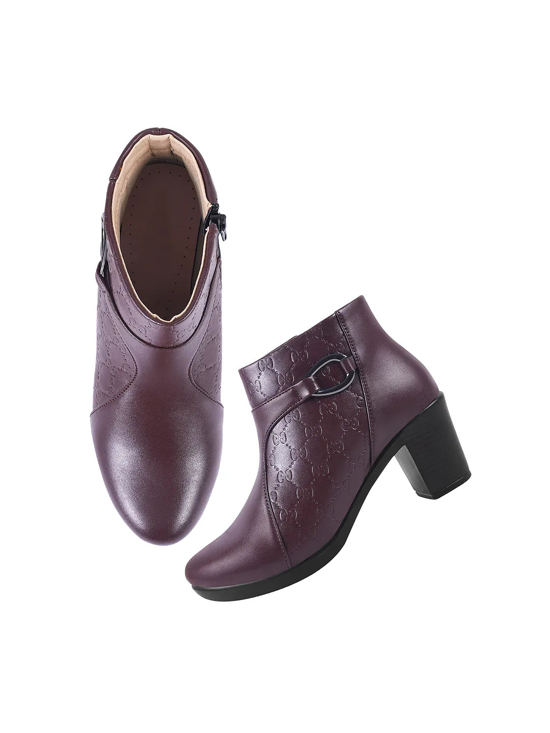 Classic Ankle Boots with Block Heel for Women