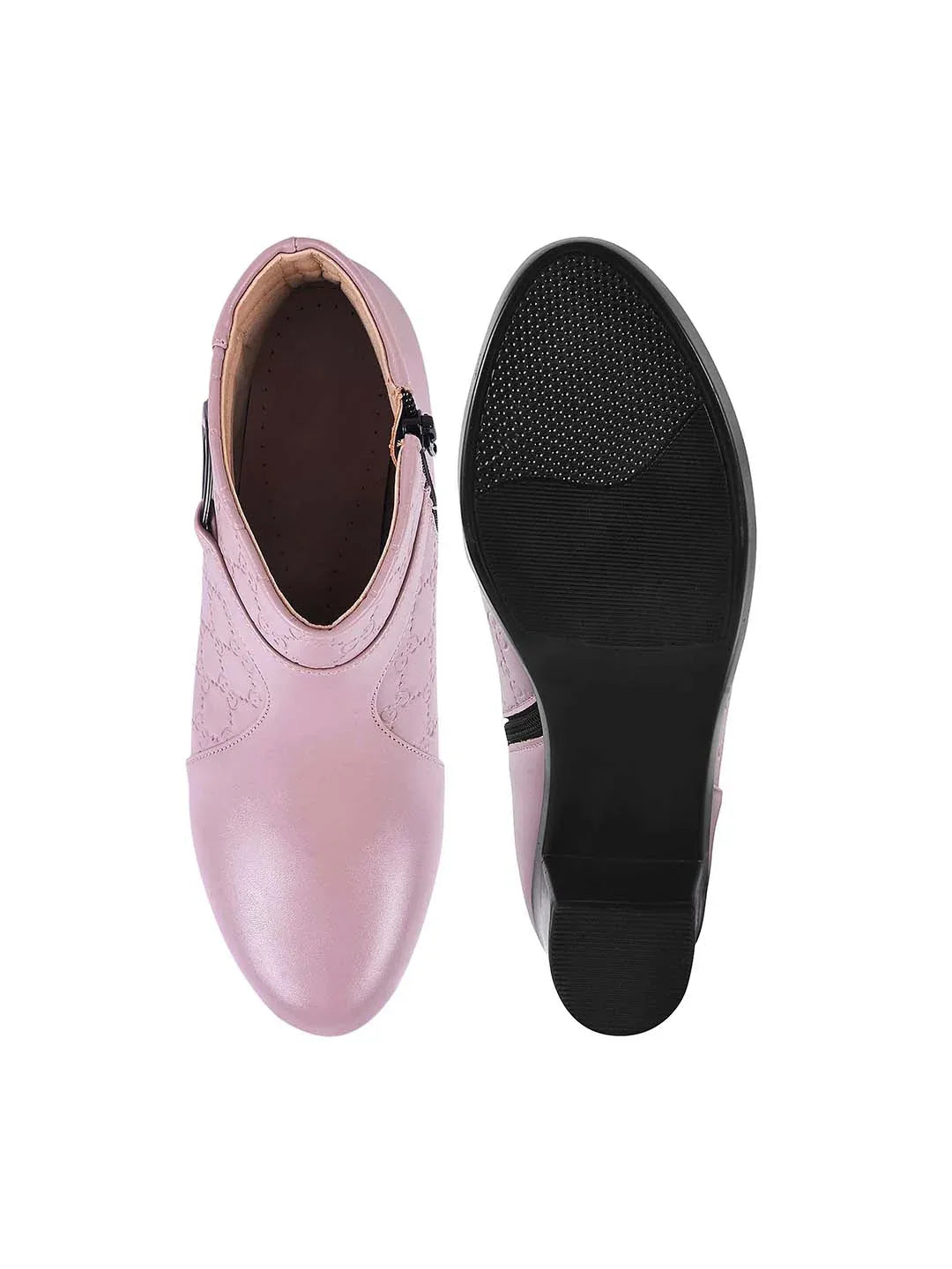 Classic Ankle Boots with Block Heel for Women