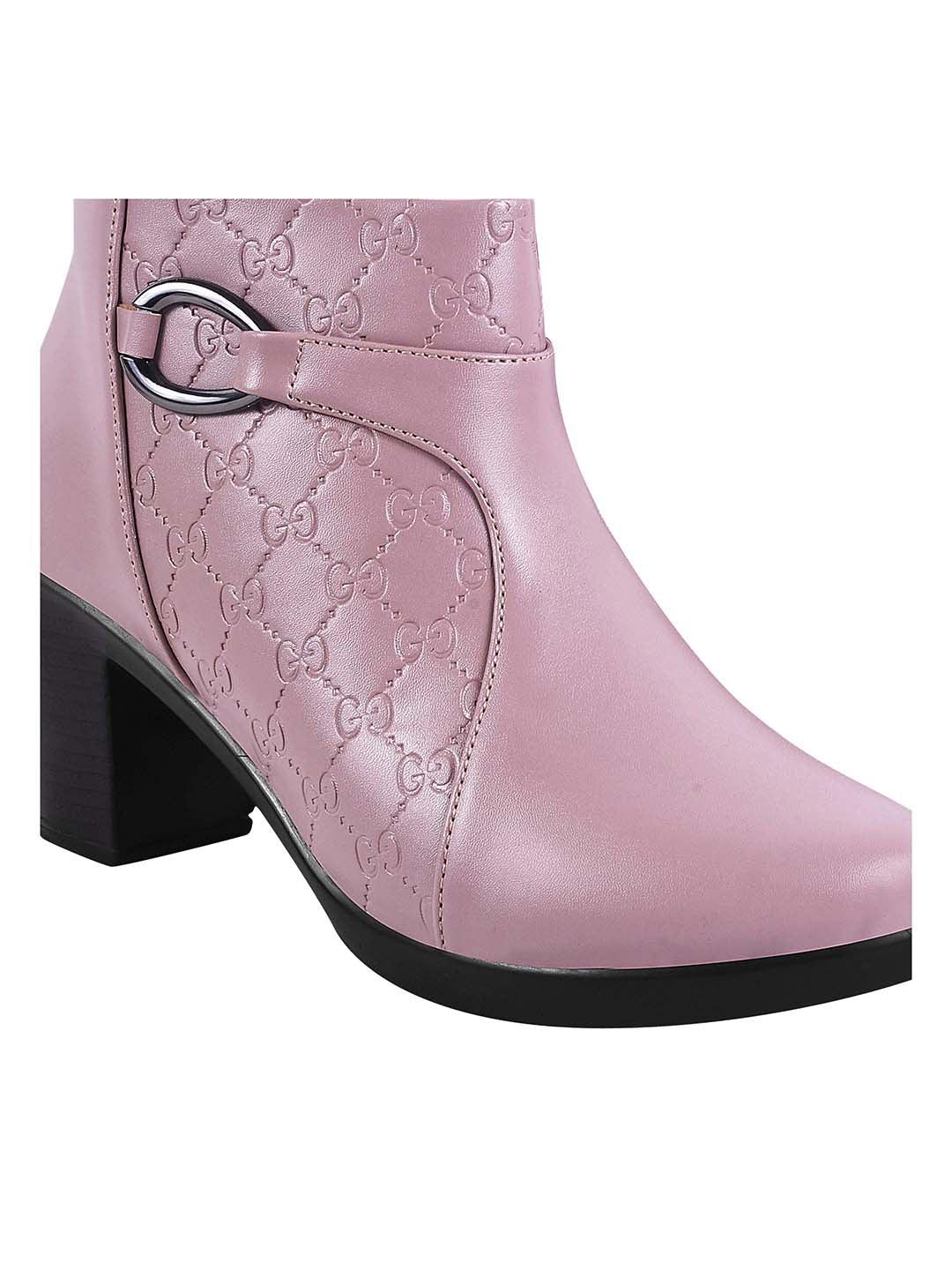 Classic Ankle Boots with Block Heel for Women