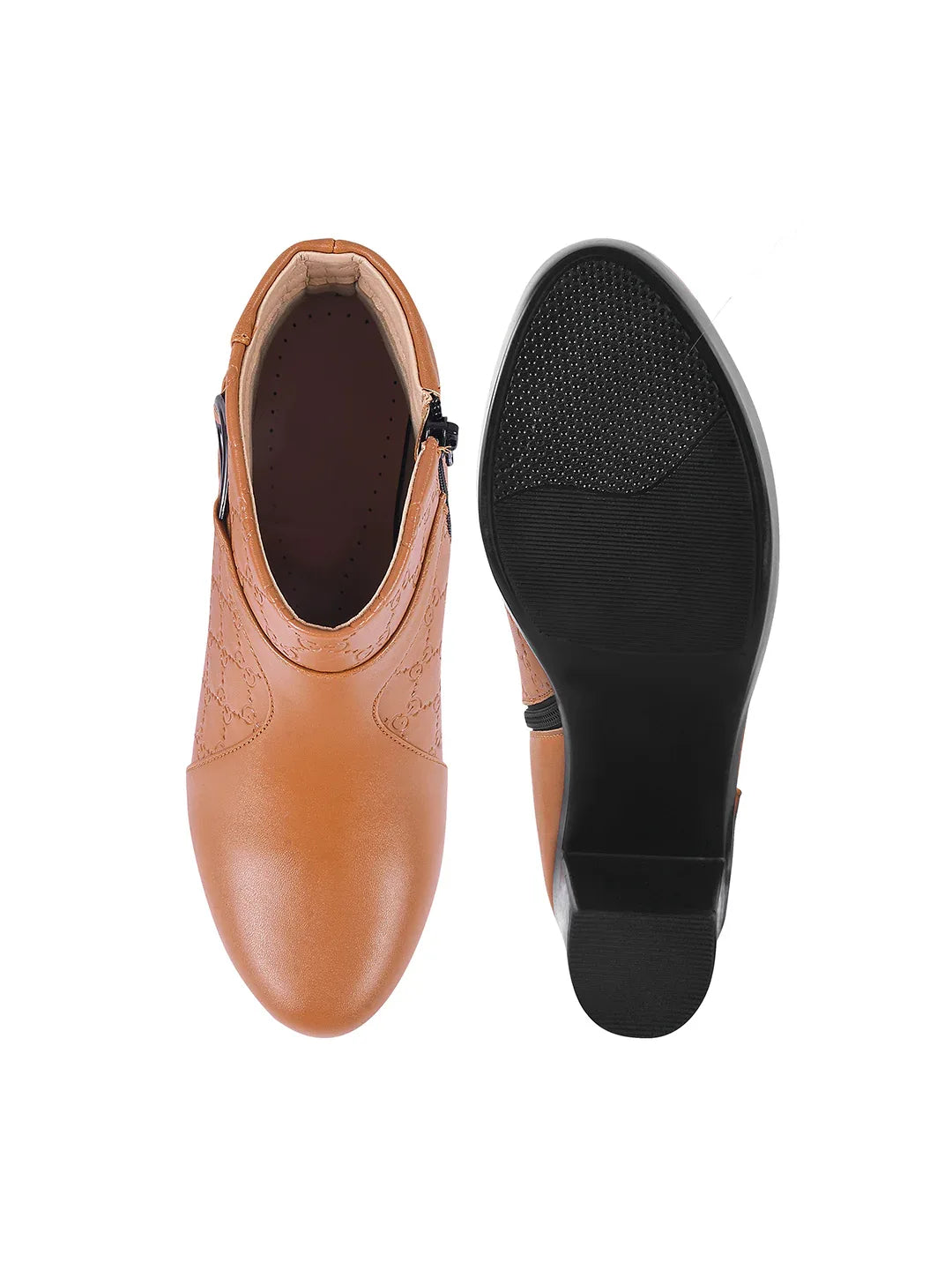 Classic Ankle Boots with Block Heel for Women