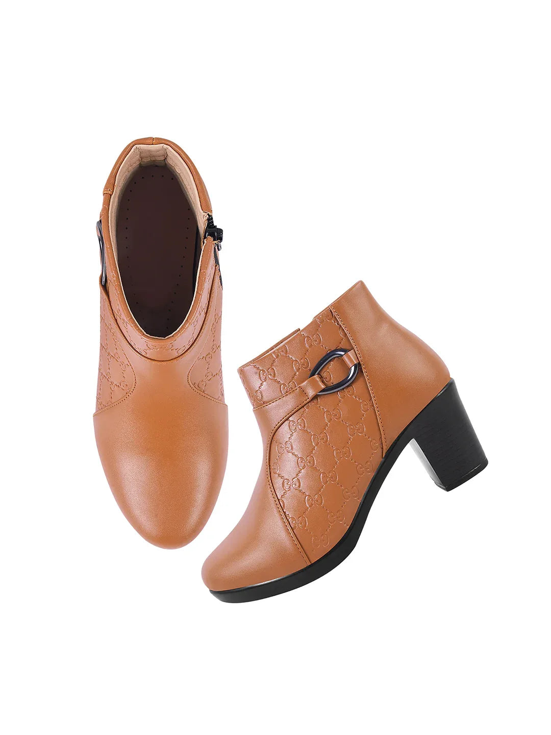 Classic Ankle Boots with Block Heel for Women