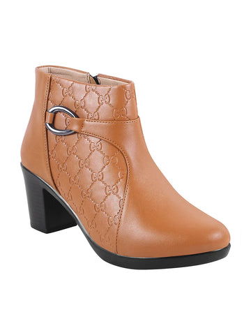 Classic Ankle Boots with Block Heel for Women