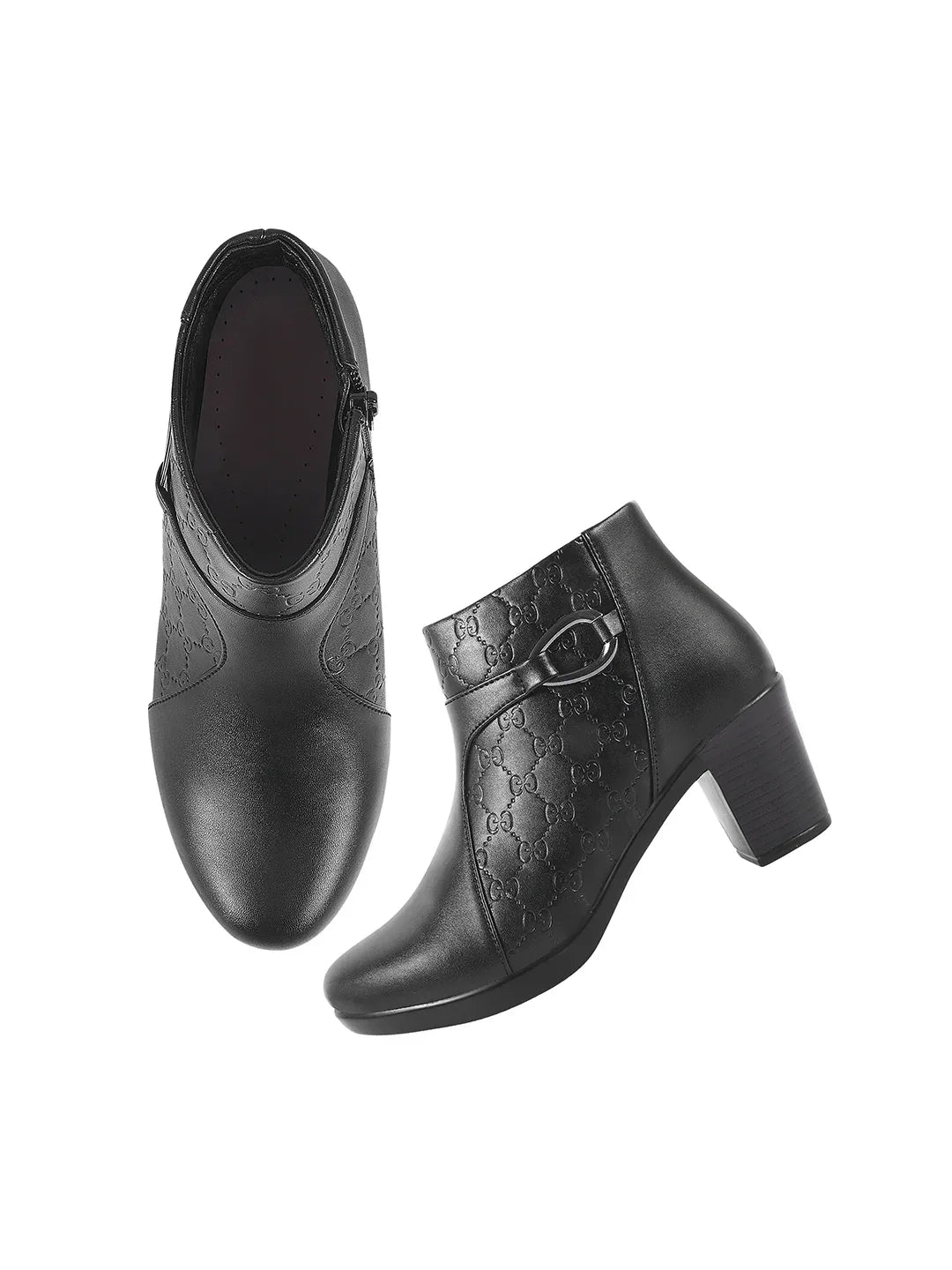Classic Ankle Boots with Block Heel for Women
