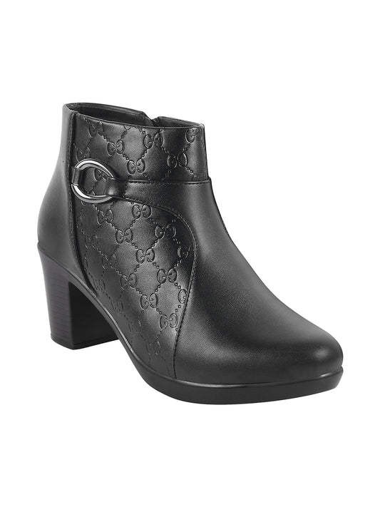 Classic Ankle Boots with Block Heel for Women
