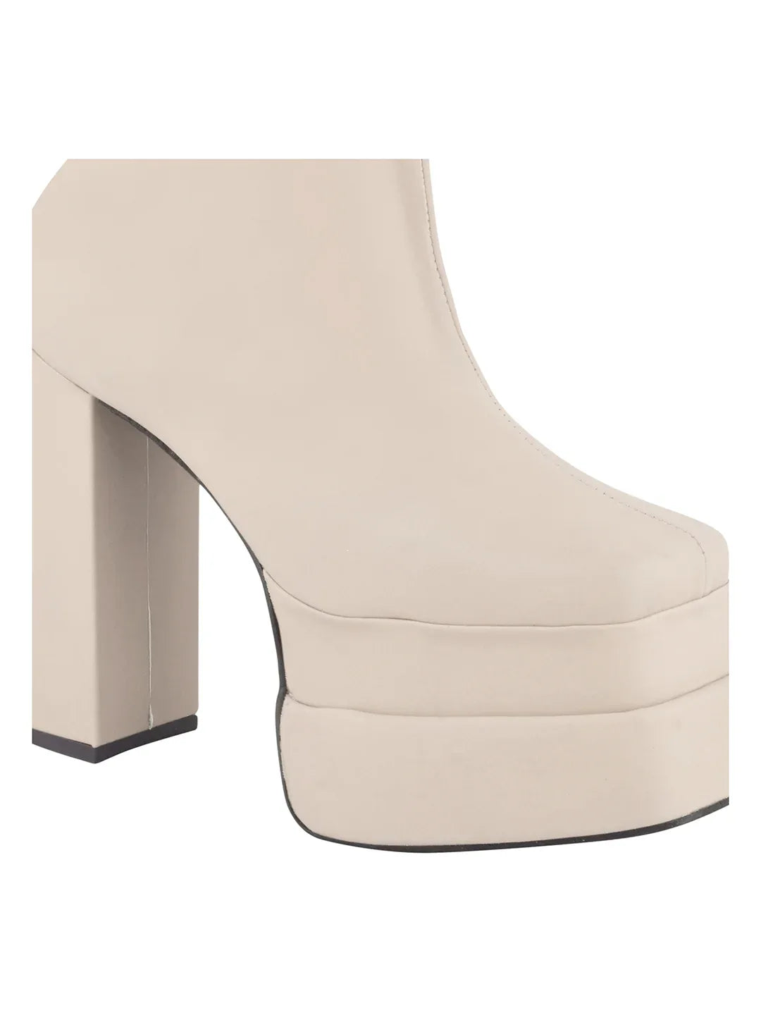 TRYME Women's Zipper Above Ankle Length Block Heeled Boots