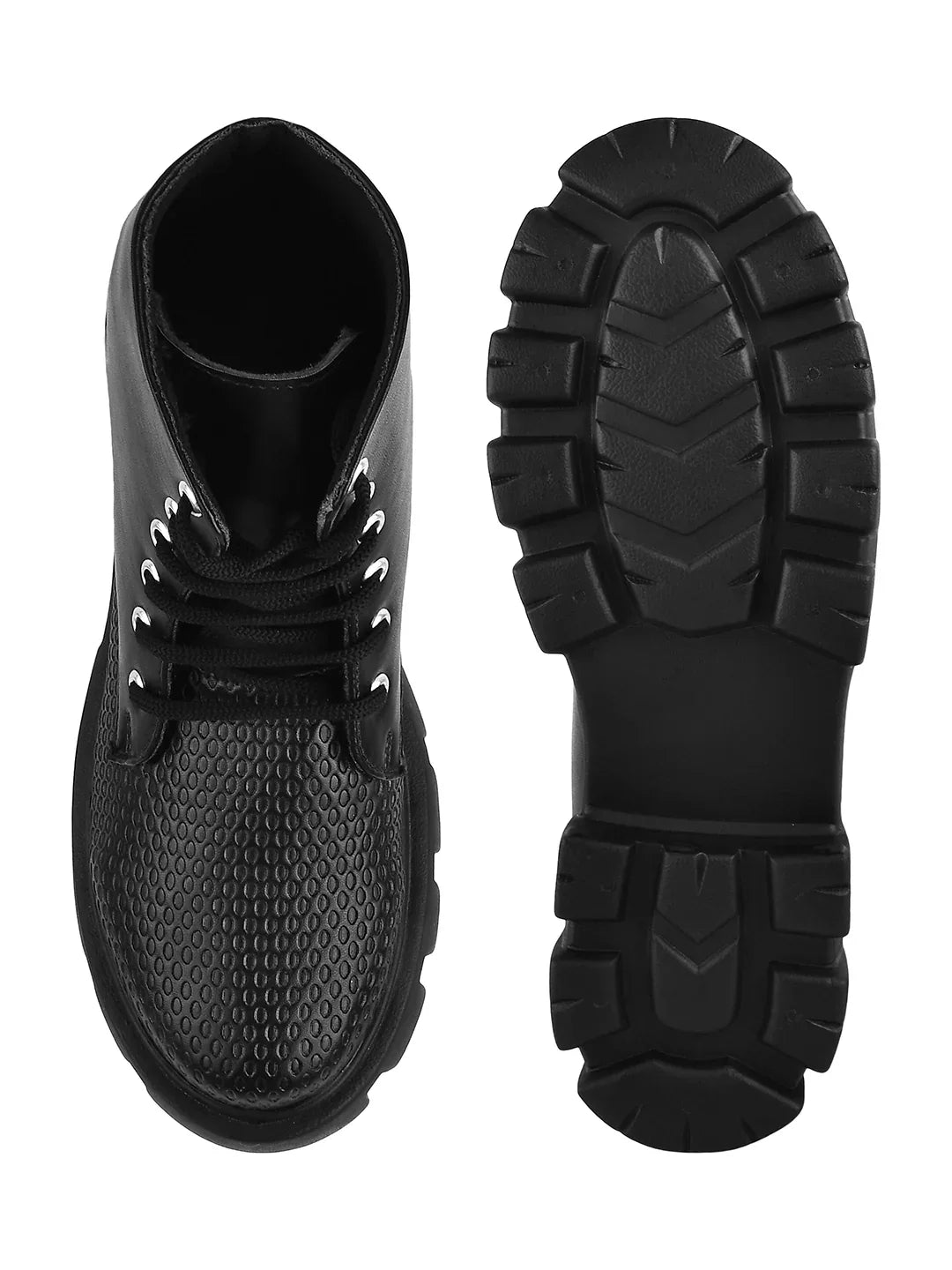 Street Style Lace-Up Ankle Boots for Women