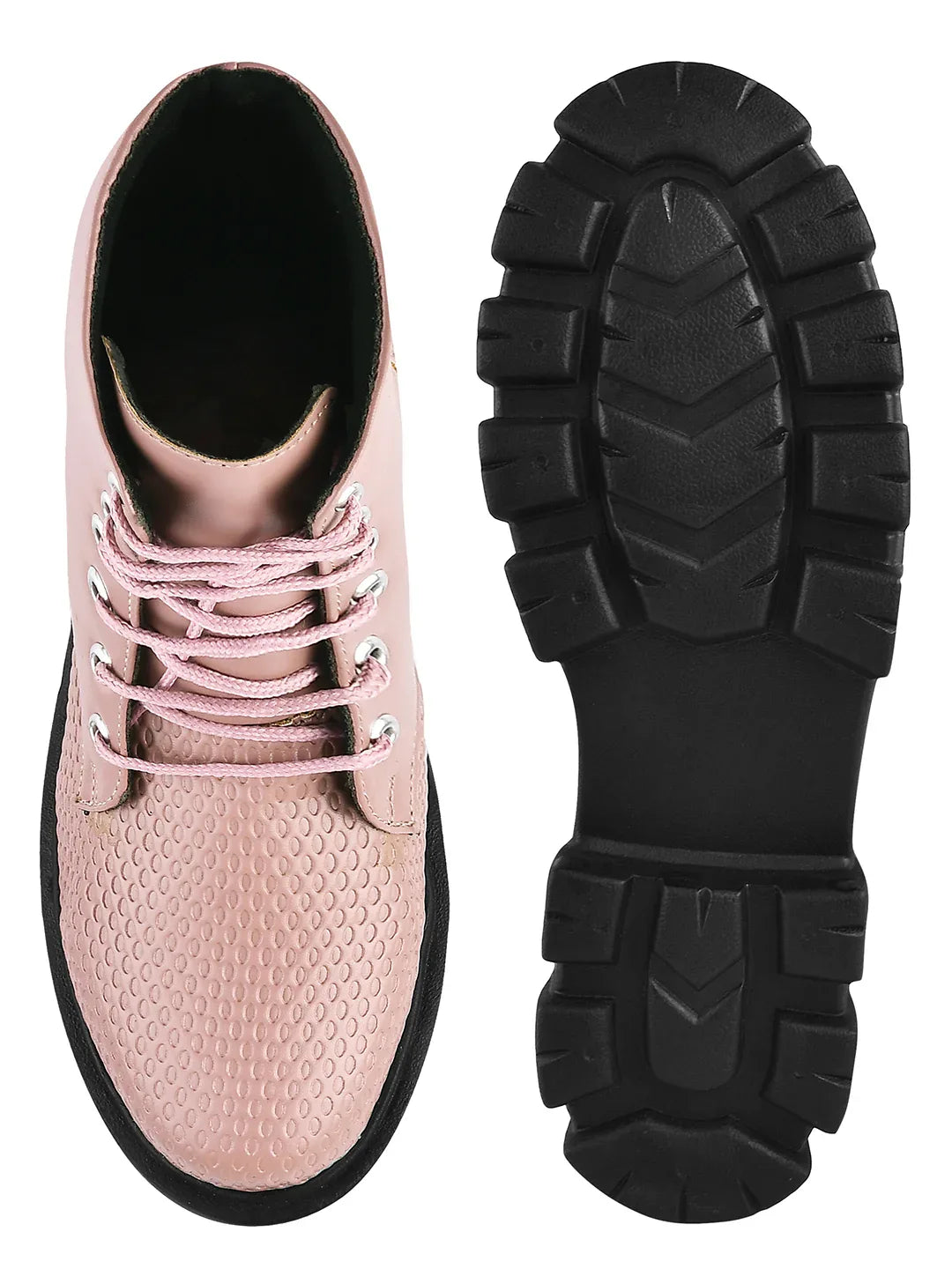 Street Style Lace-Up Ankle Boots for Women