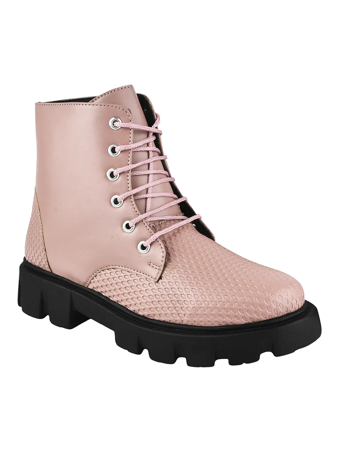 Street Style Lace-Up Ankle Boots for Women