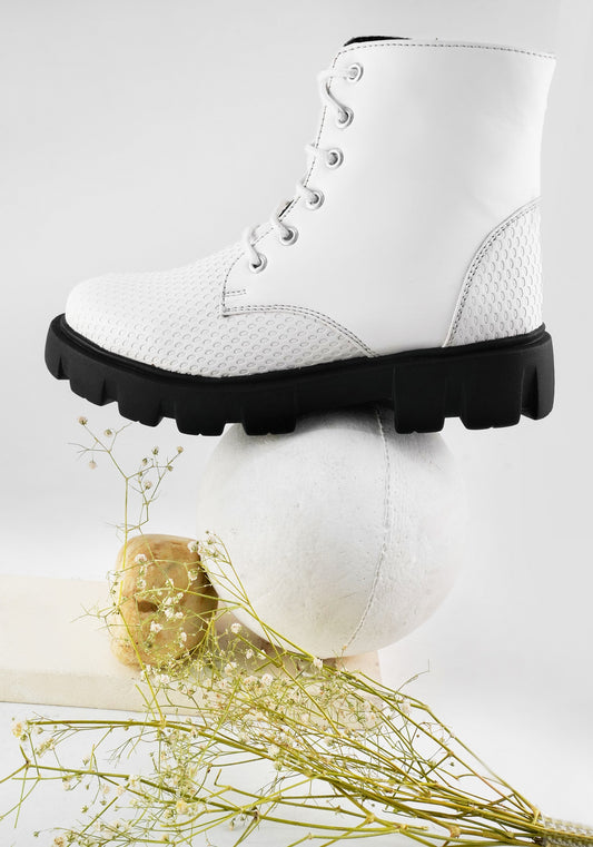 Street Style Lace-Up Ankle Boots for Women