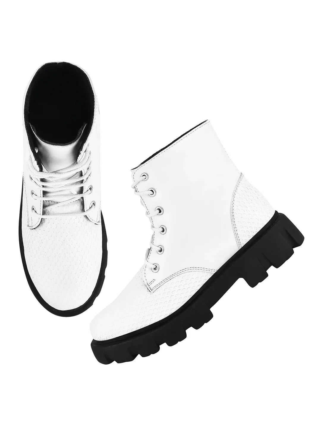 Street Style Lace-Up Ankle Boots for Women