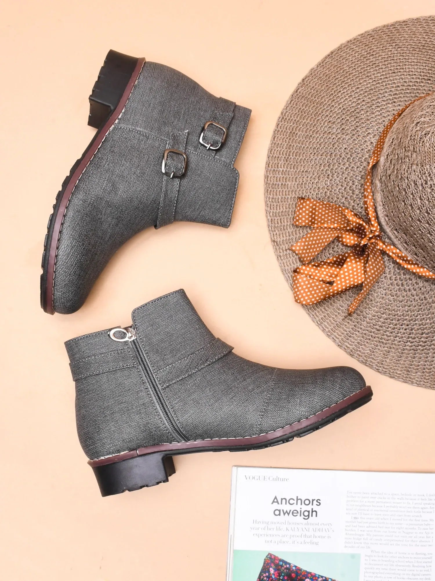 Minimal Chic Block Heel Ankle Boots