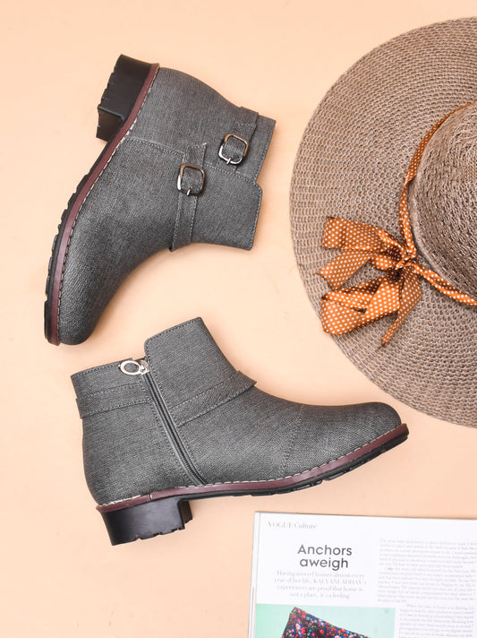 Minimal Chic Block Heel Ankle Boots