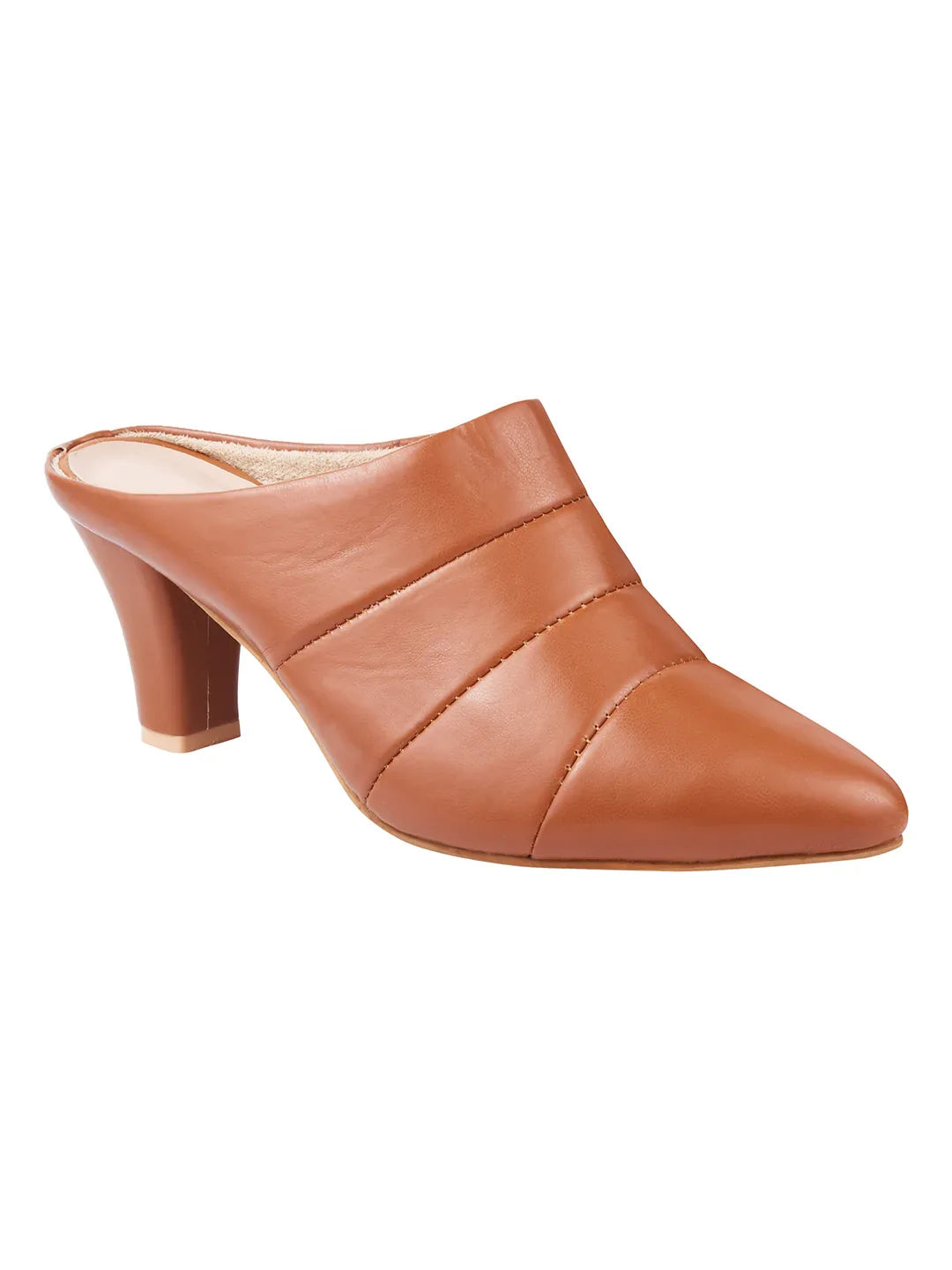 Classic Point Block Heel Mules