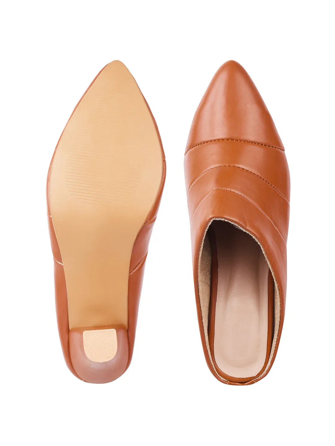Classic Point Block Heel Mules