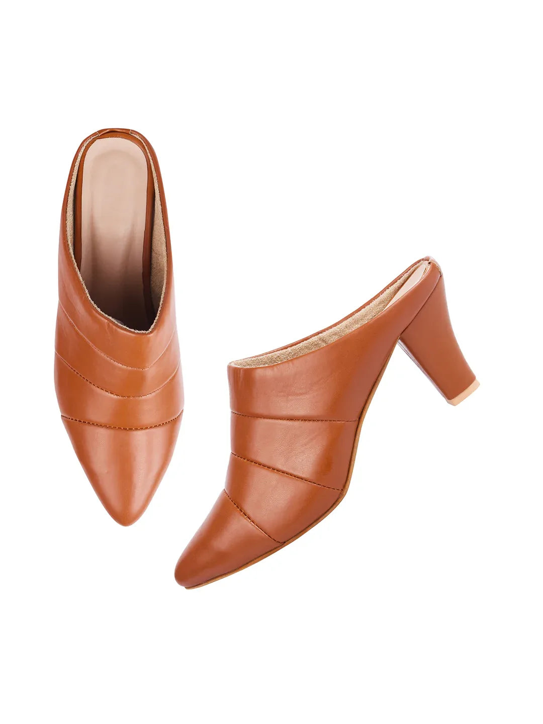 Classic Point Block Heel Mules