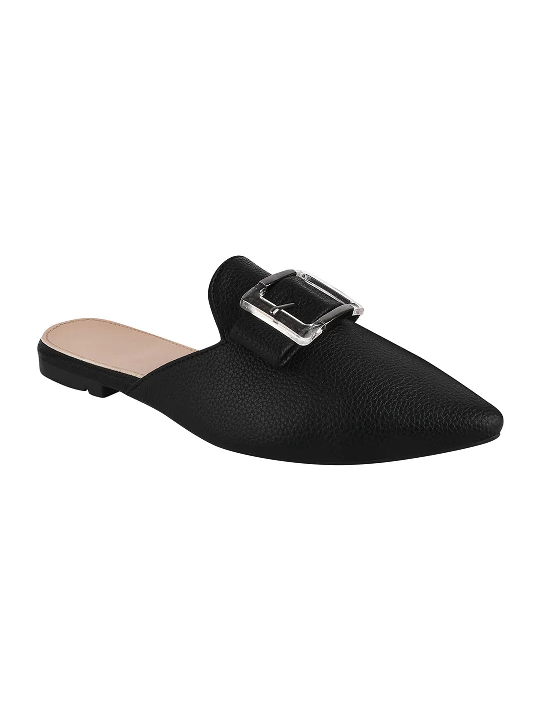 Elegant Buckle Mule Flats for Women