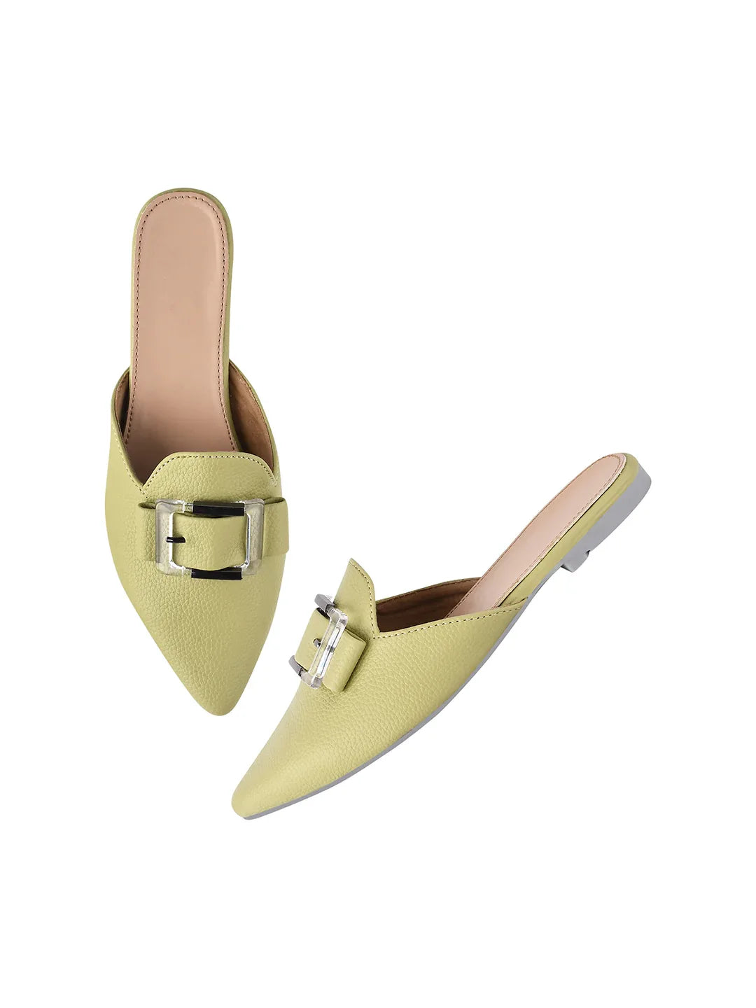 Elegant Buckle Mule Flats for Women