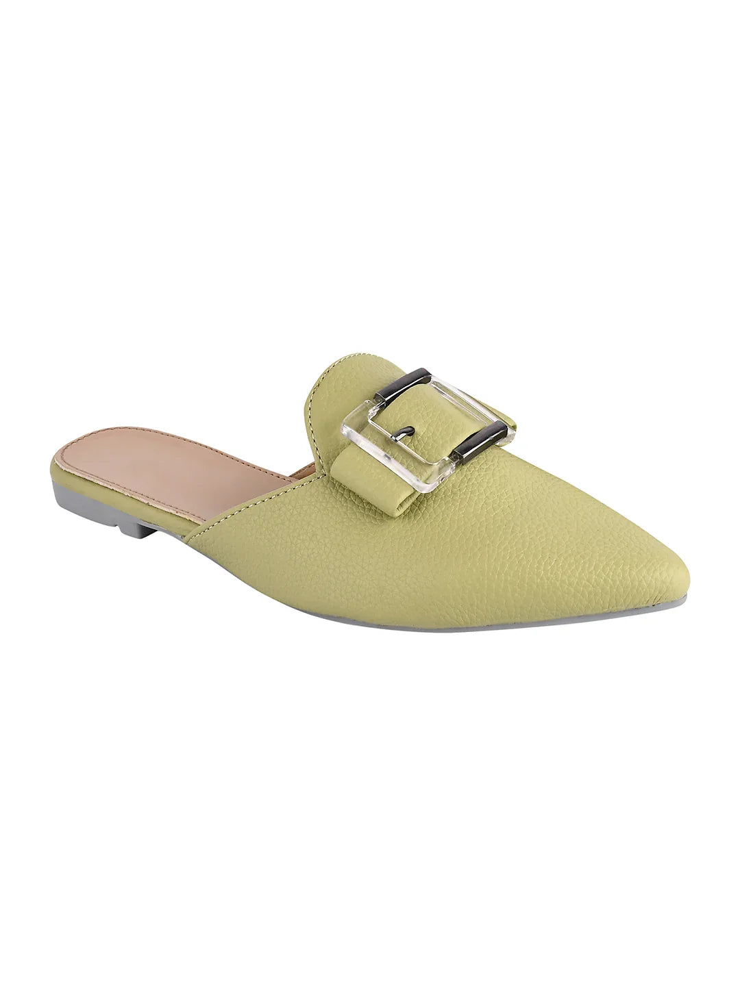 Elegant Buckle Mule Flats for Women