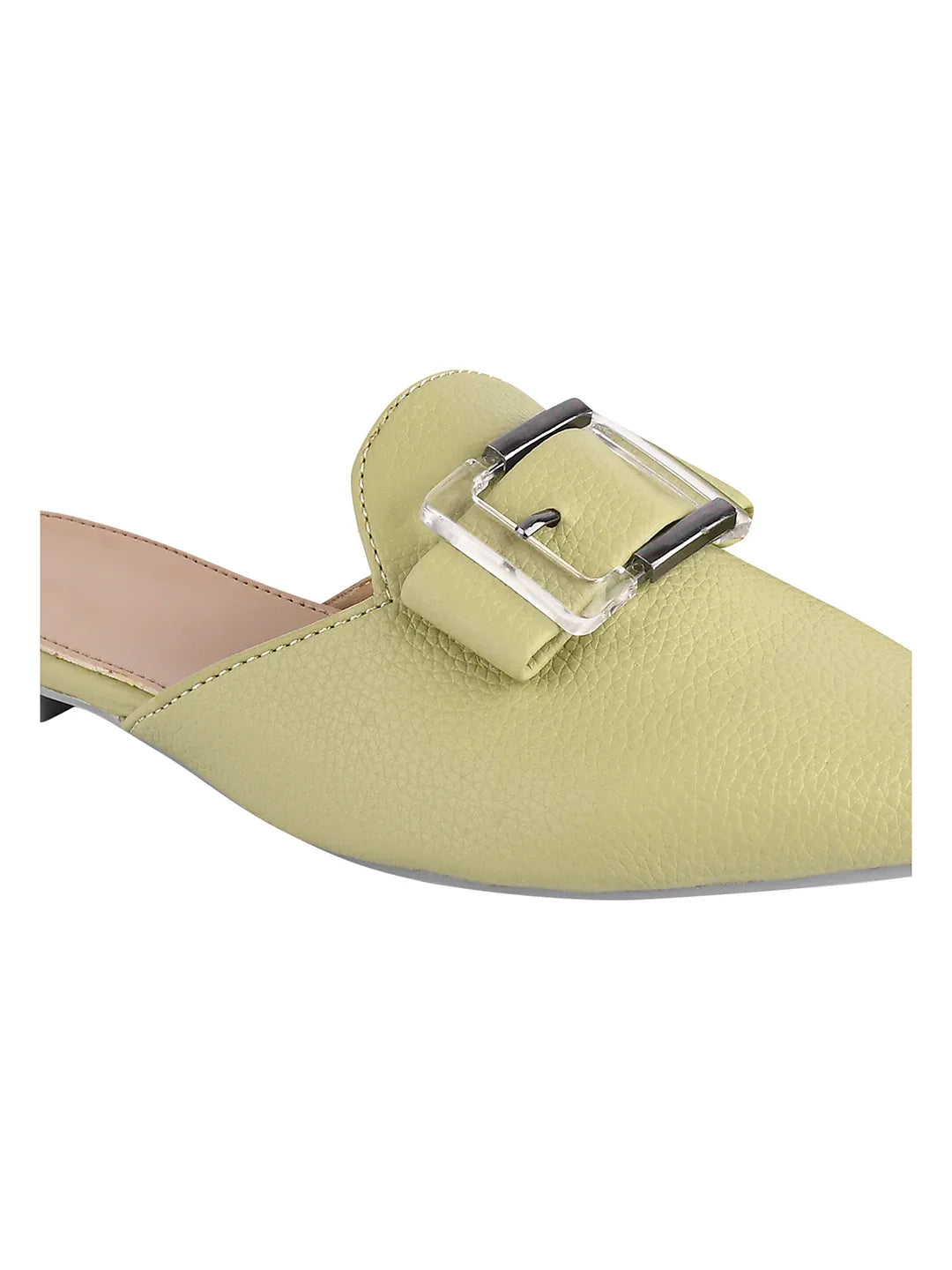 Elegant Buckle Mule Flats for Women