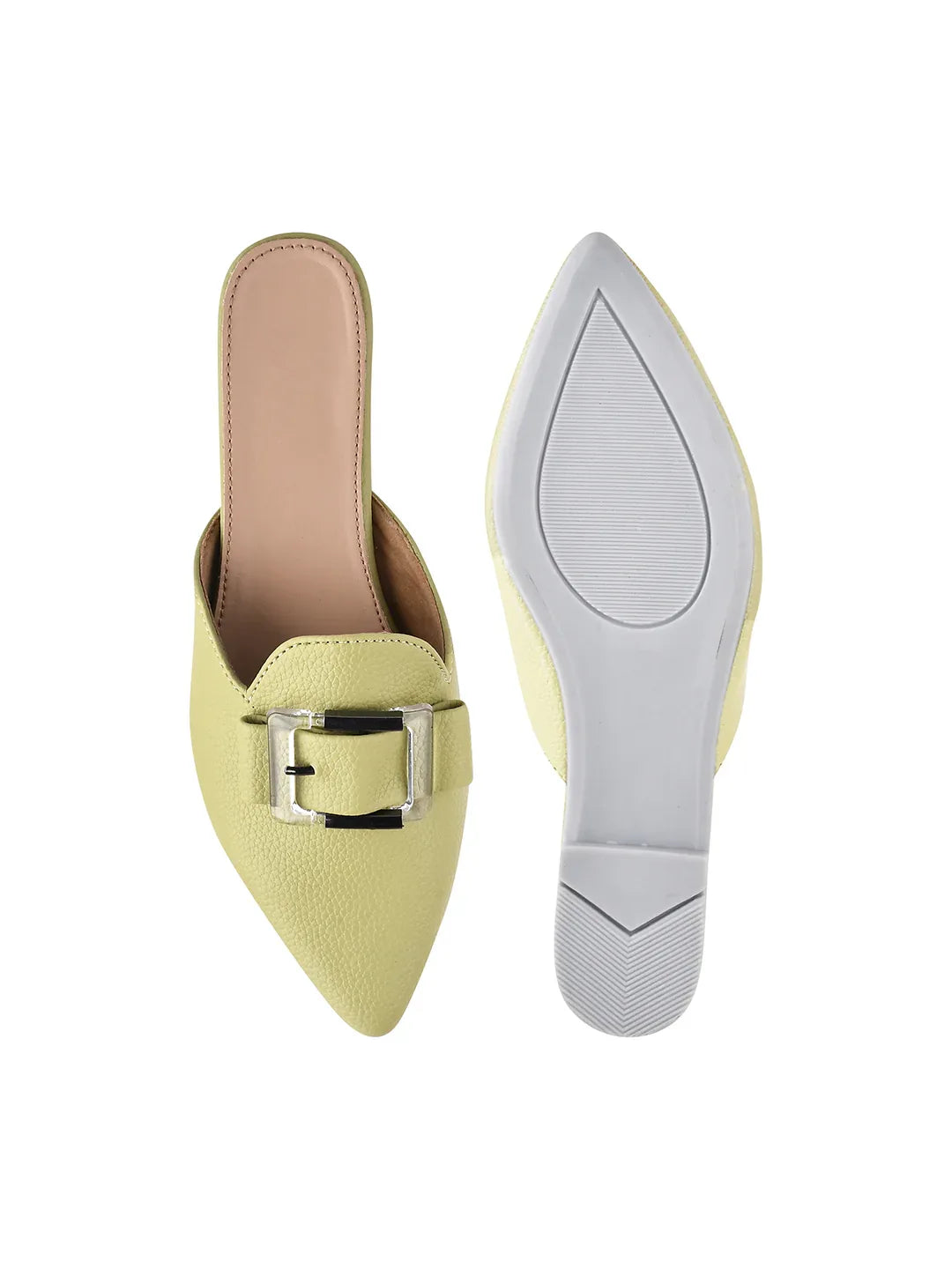 Elegant Buckle Mule Flats for Women