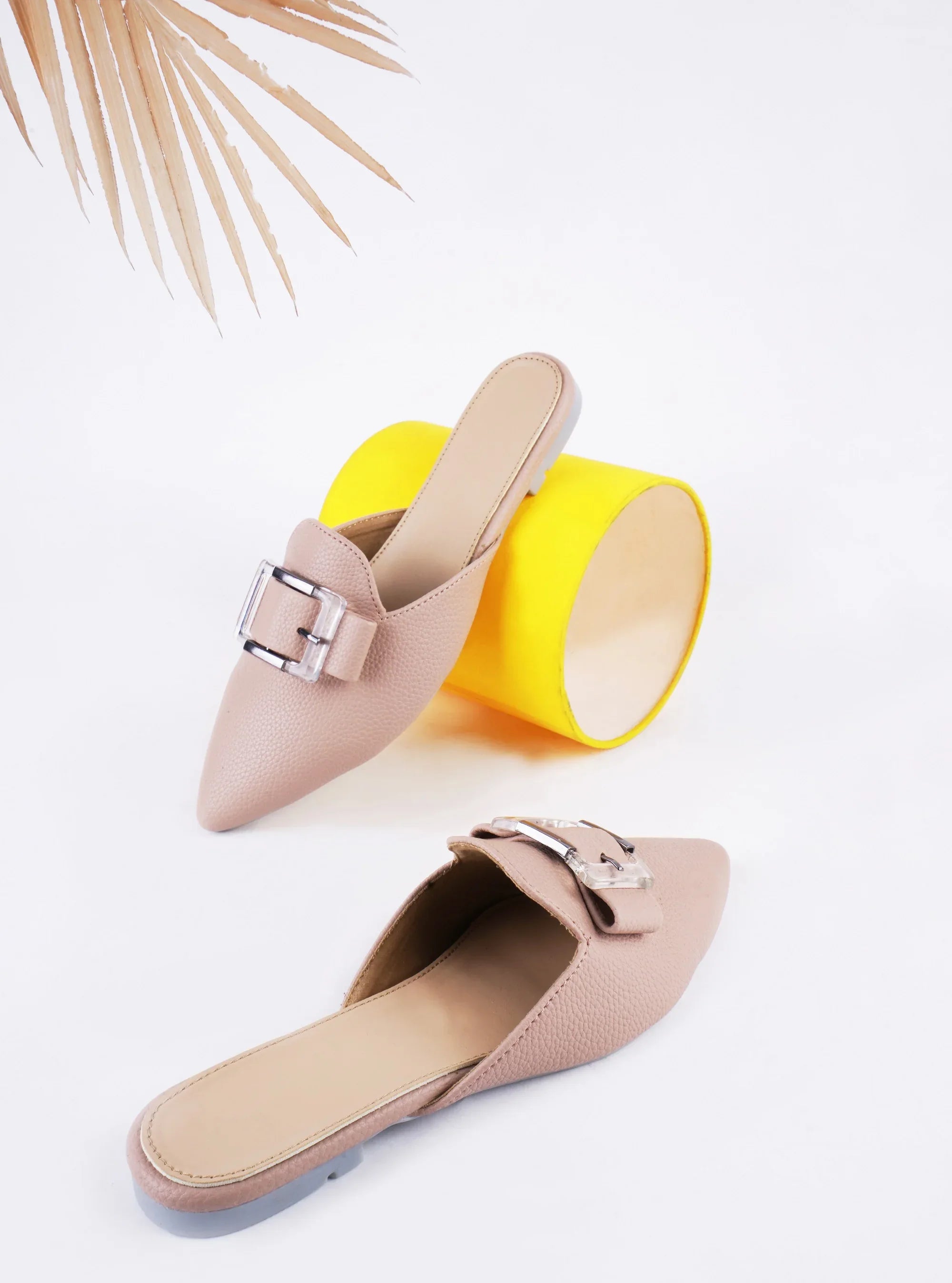 Elegant Buckle Mule Flats for Women
