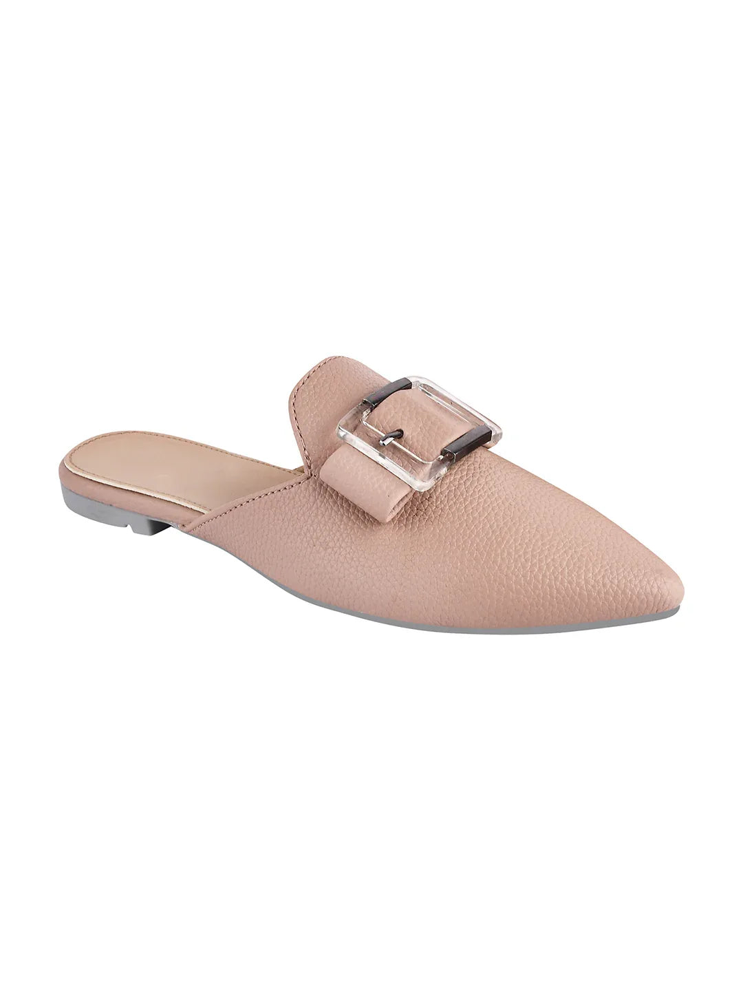Elegant Buckle Mule Flats for Women