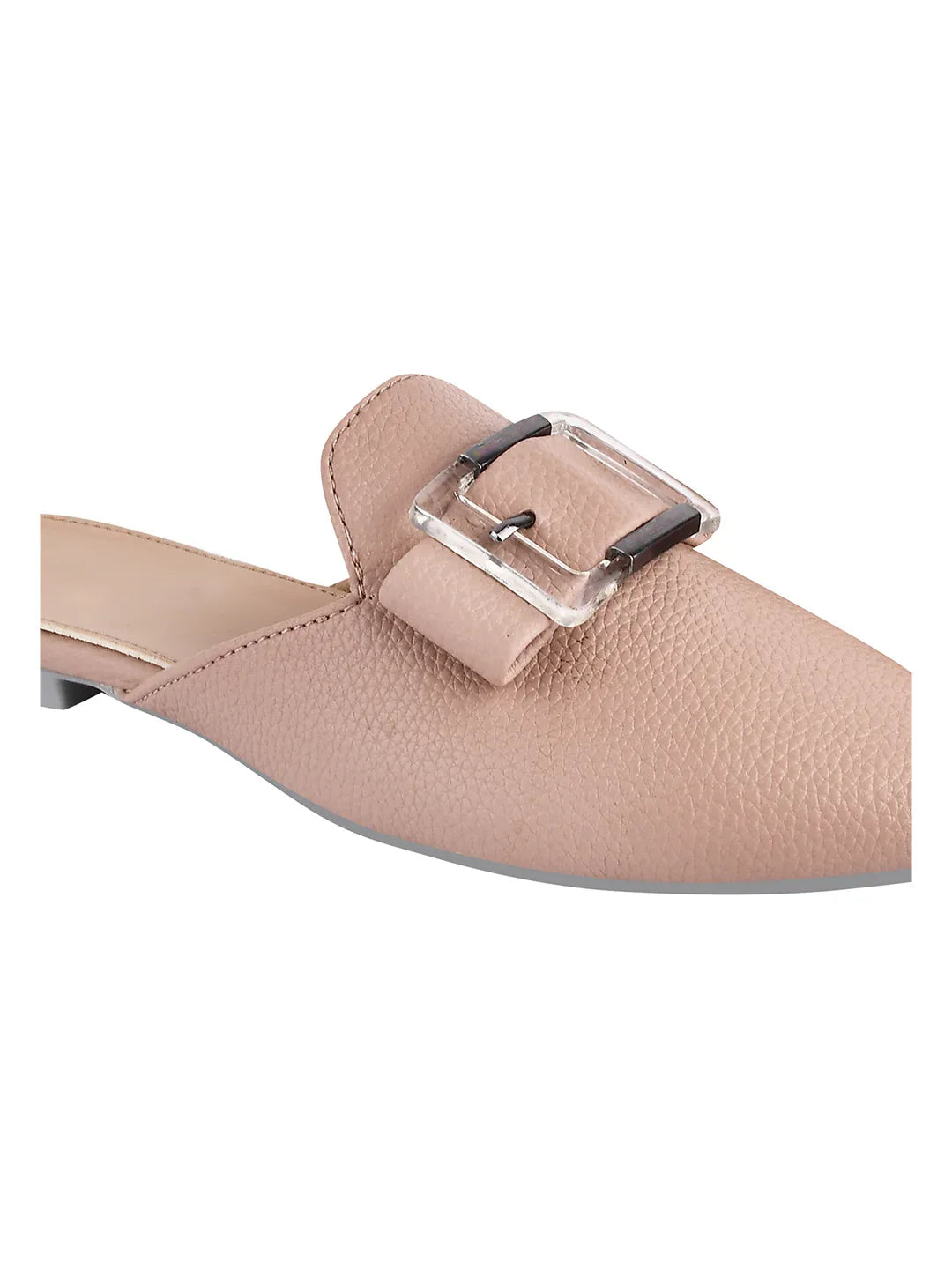 Elegant Buckle Mule Flats for Women