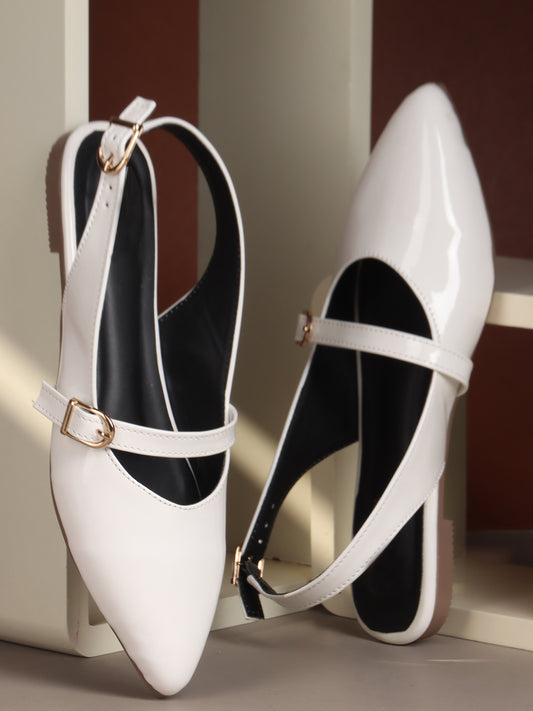 Classic Glossy Flat Mule Sandals