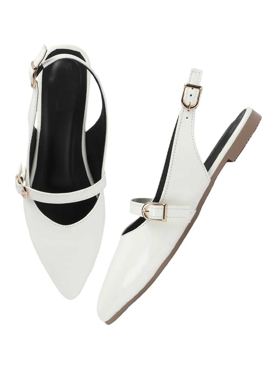 Classic Glossy Flat Mule Sandals
