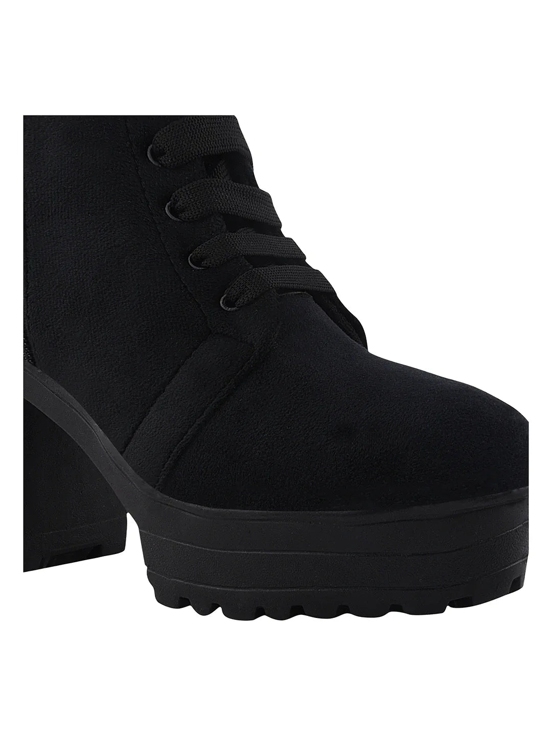 BoldStep Suede Look Block Heel Boots