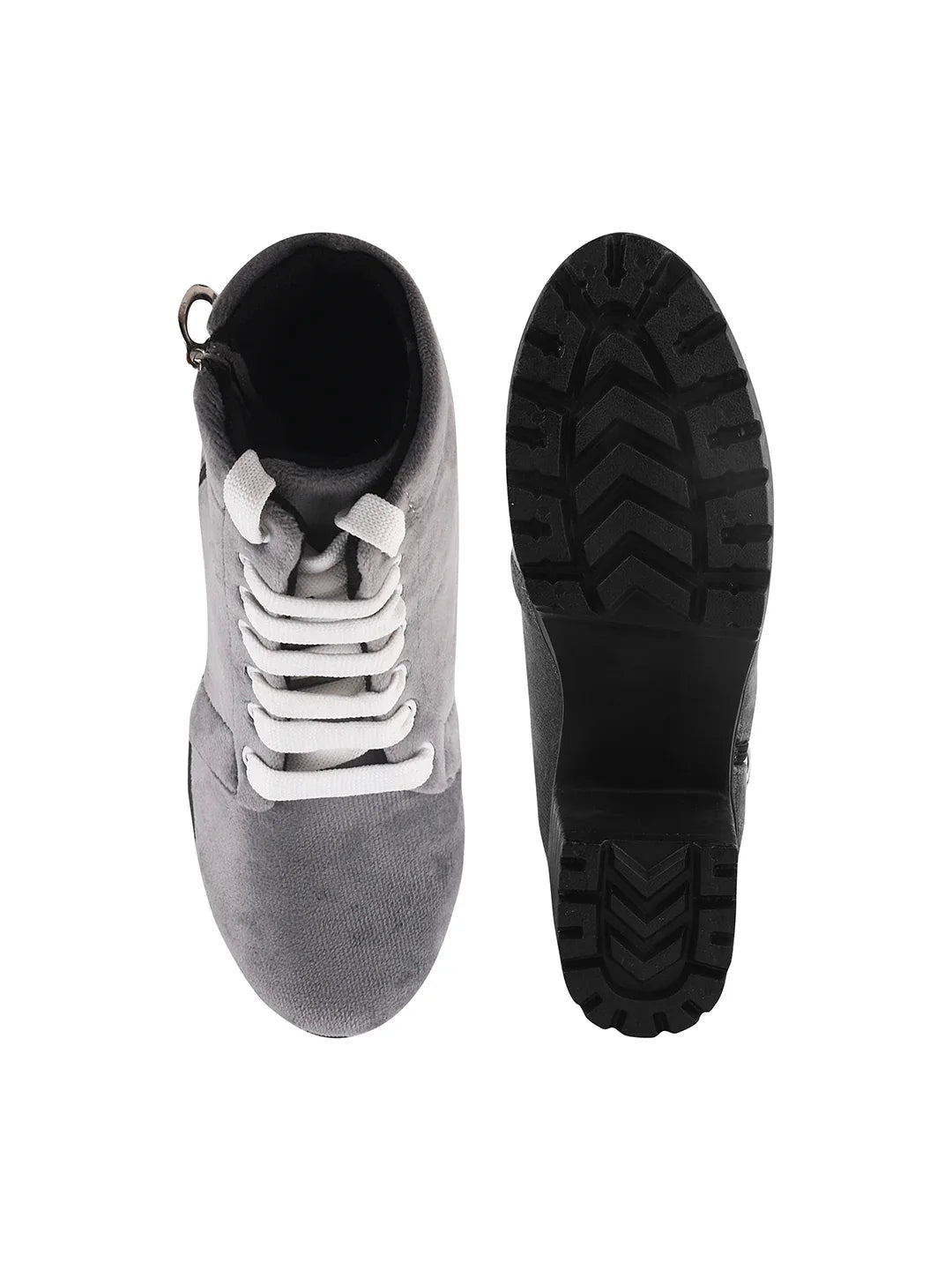 BoldStep Suede Look Block Heel Boots