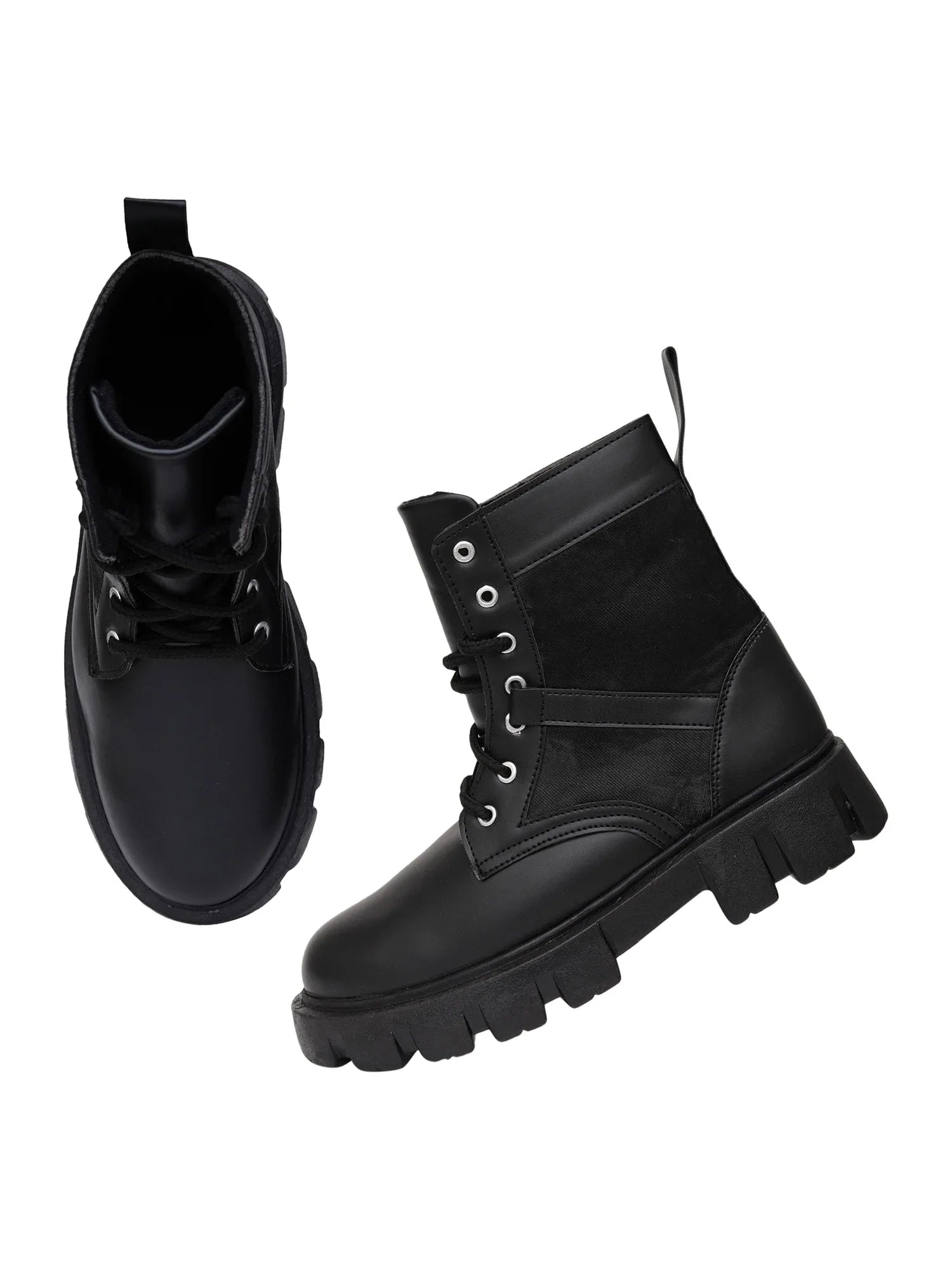 Street Style Lace-Up Ankle Boots for Women