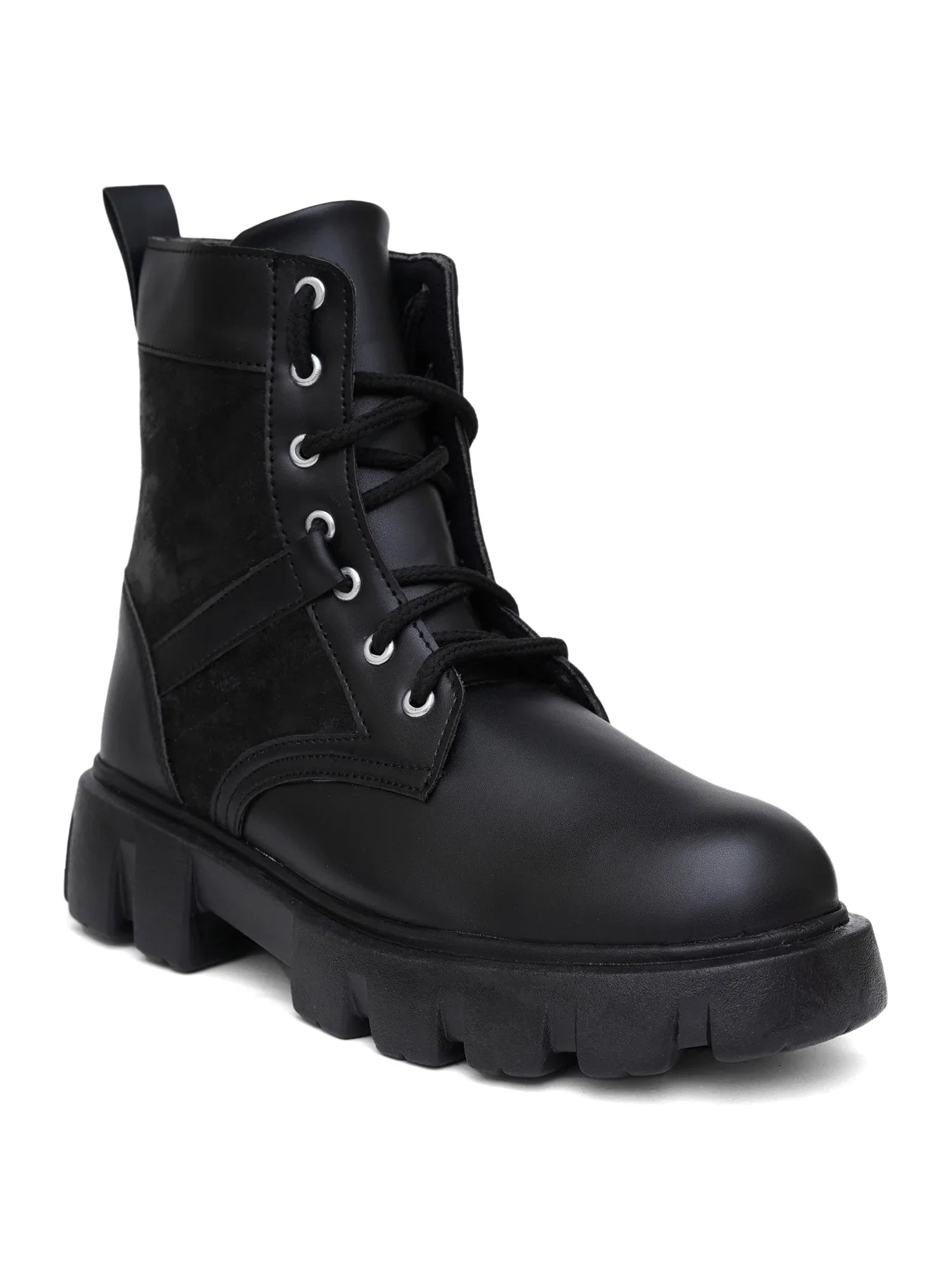 Street Style Lace-Up Ankle Boots for Women