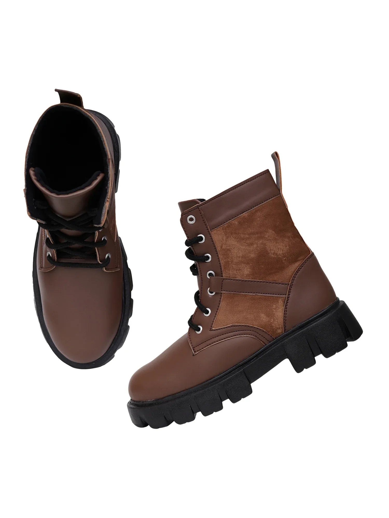 Street Style Lace-Up Ankle Boots for Women