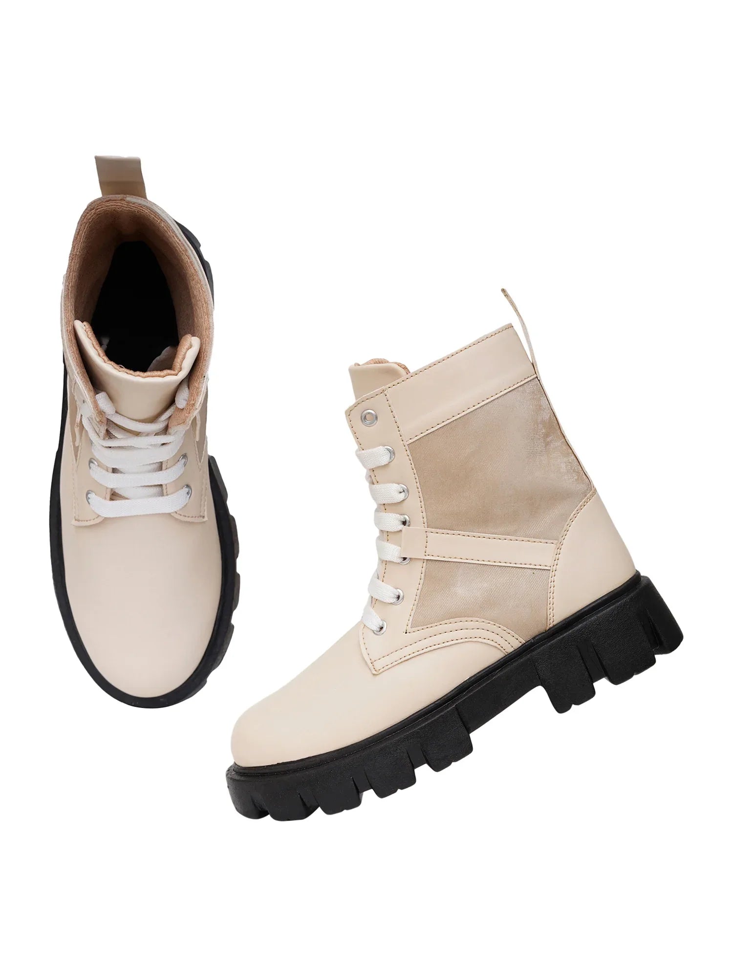 Street Style Lace-Up Ankle Boots for Women