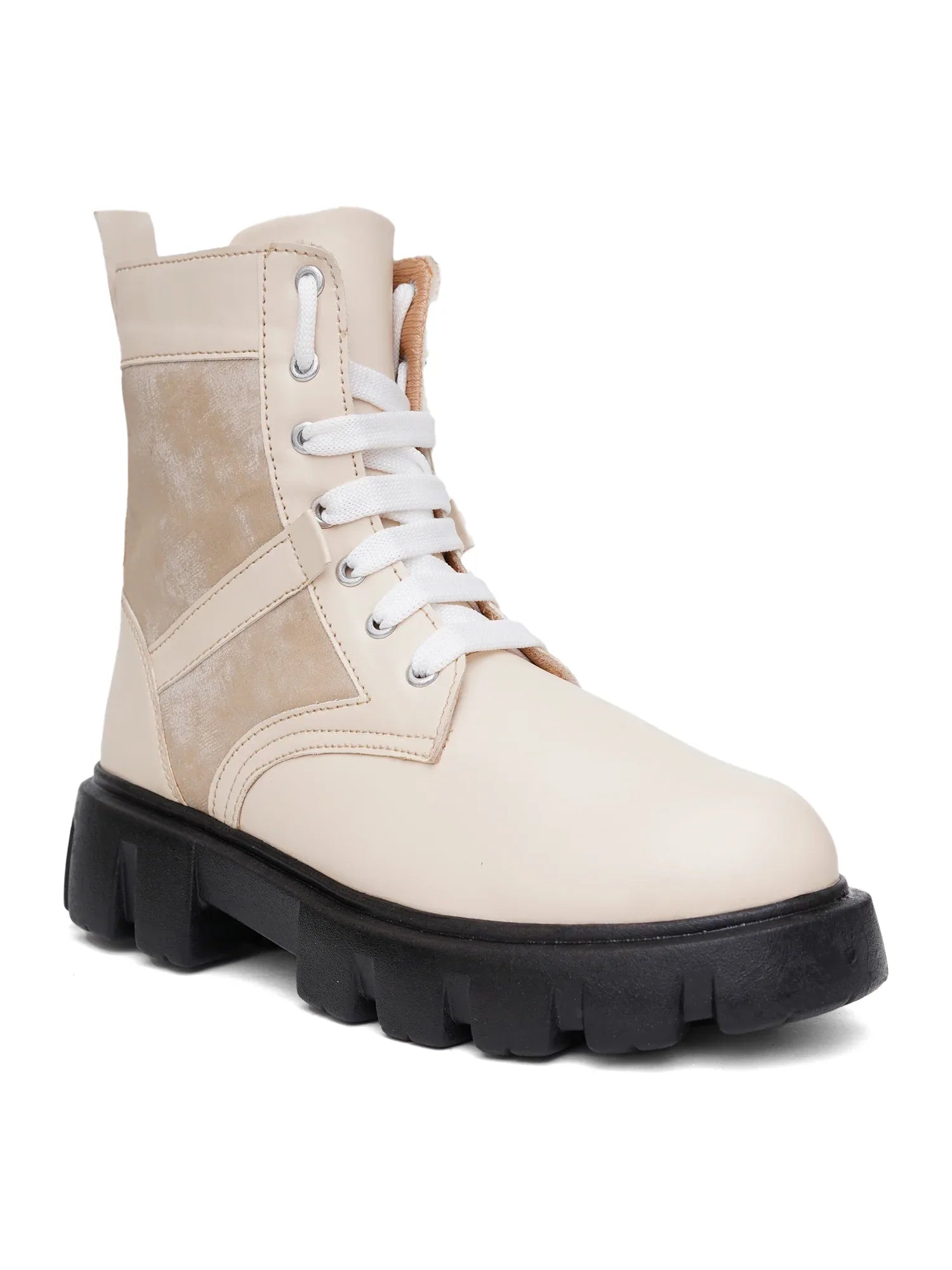 Street Style Lace-Up Ankle Boots for Women