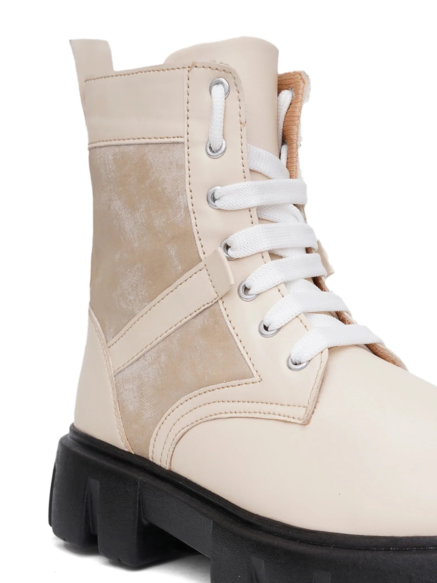 Street Style Lace-Up Ankle Boots for Women