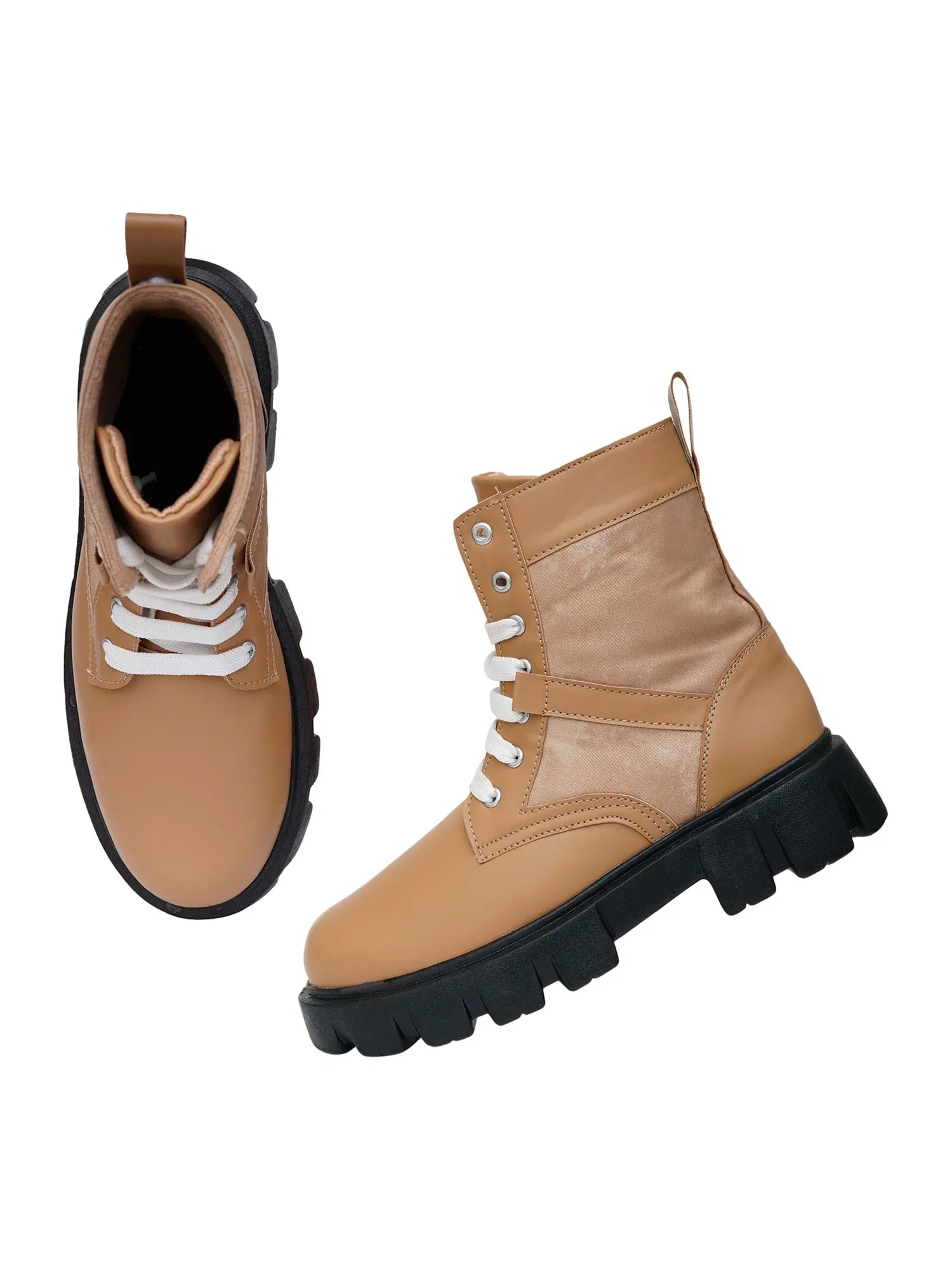 Street Style Lace-Up Ankle Boots for Women