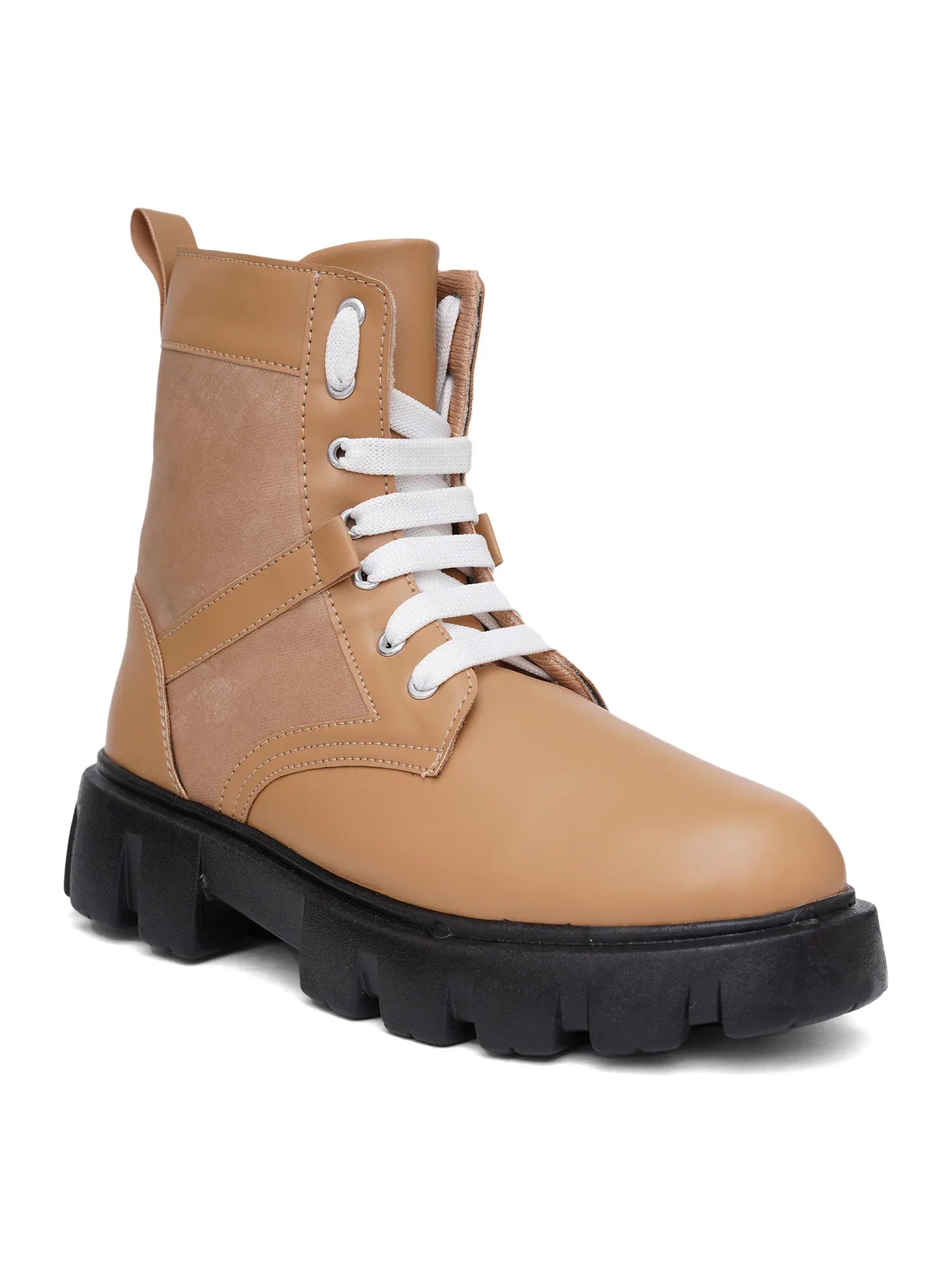 Street Style Lace-Up Ankle Boots for Women