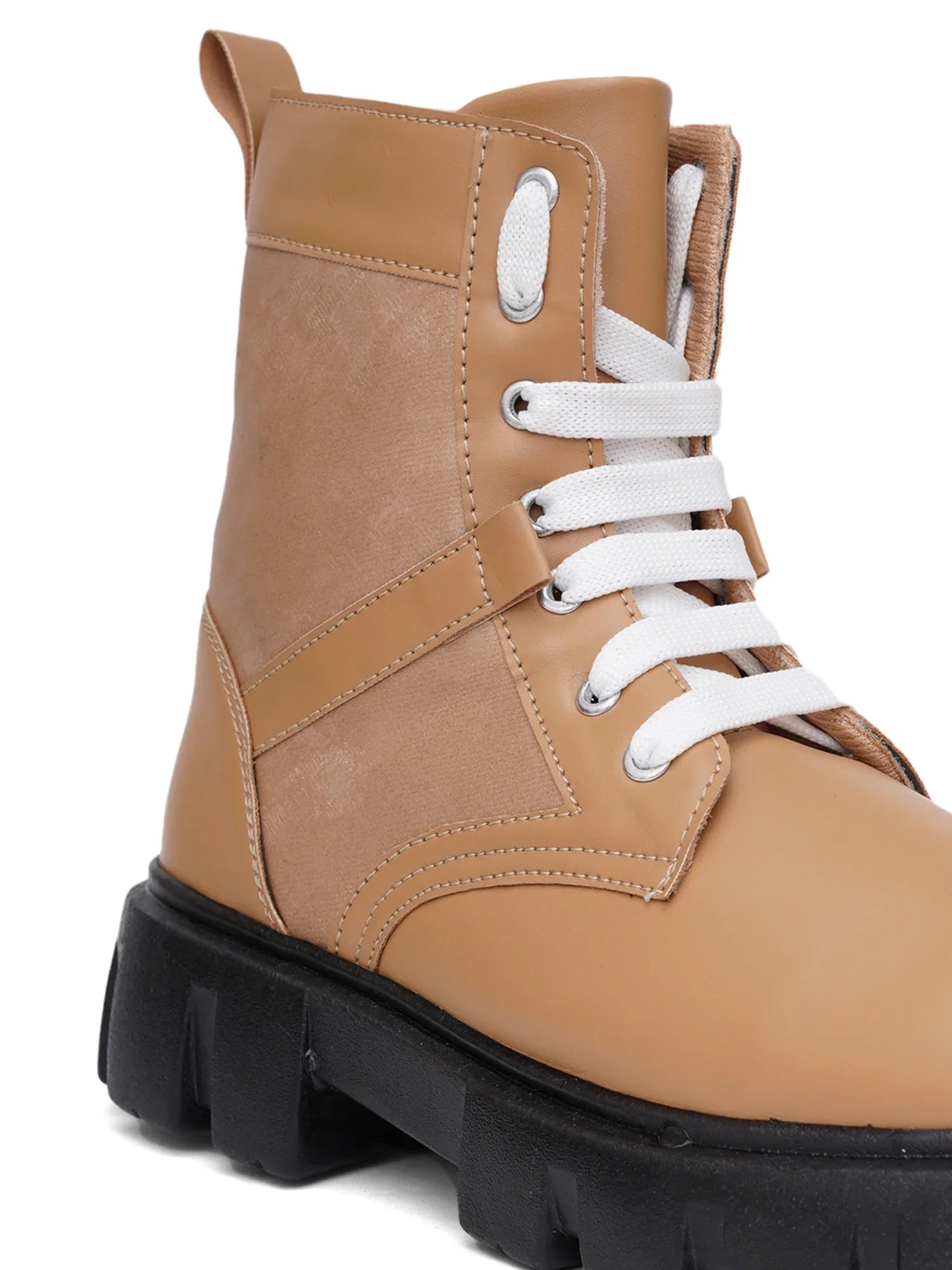 Street Style Lace-Up Ankle Boots for Women