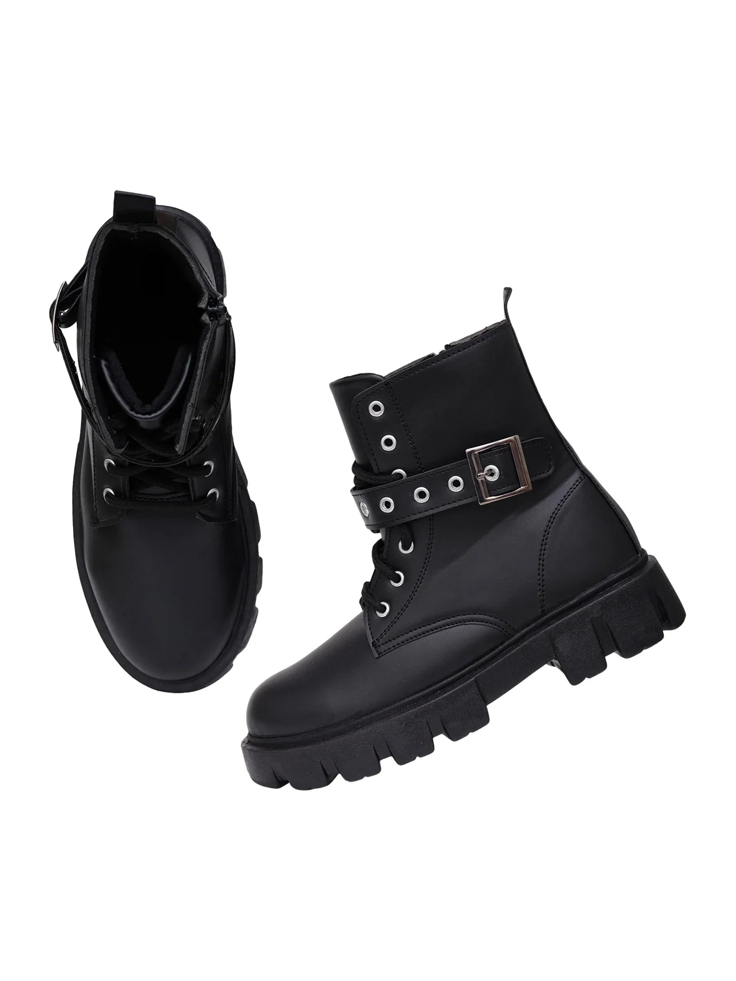 Street Style Lace-Up Ankle Boots for Women