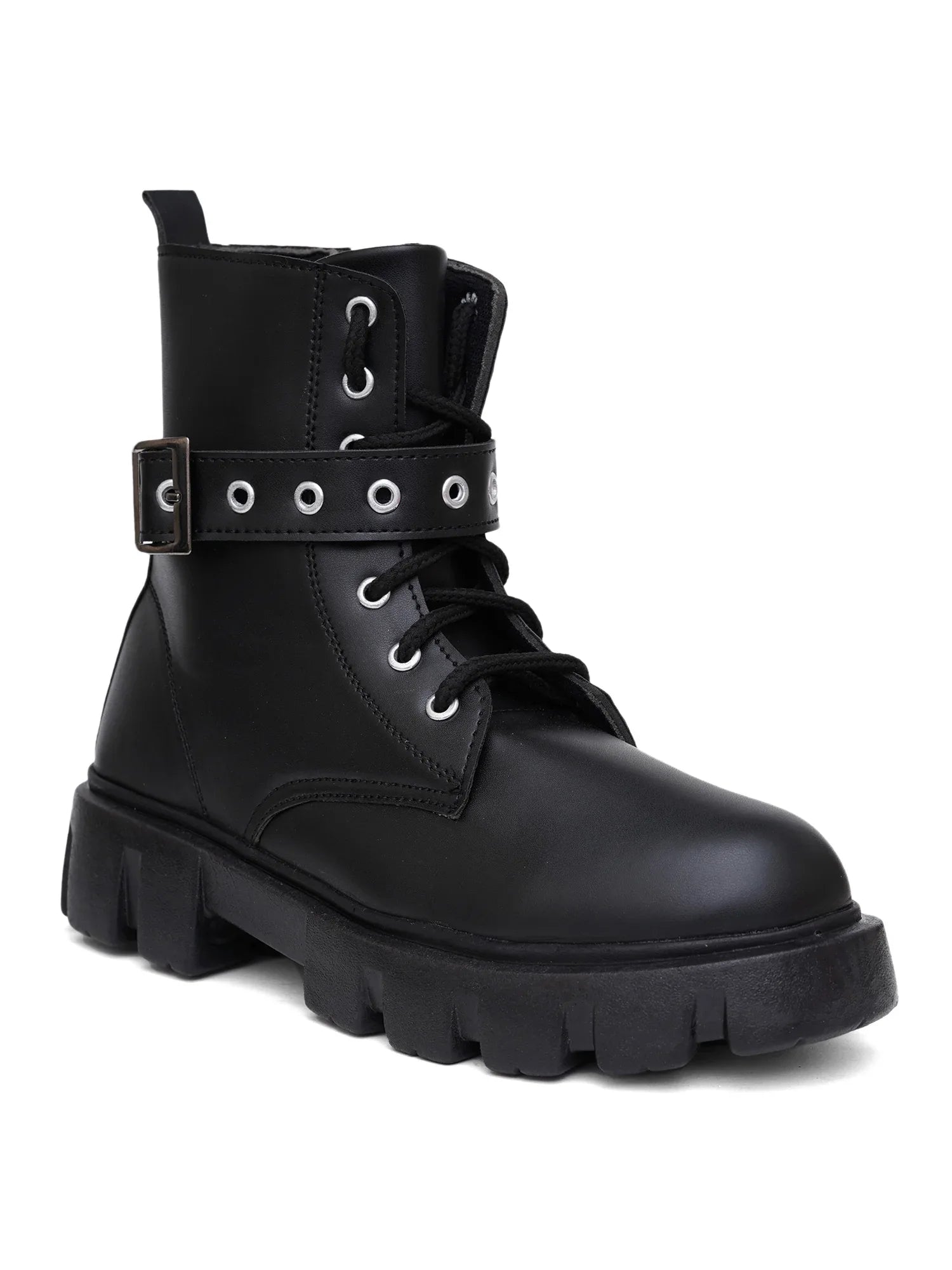 Street Style Lace-Up Ankle Boots for Women