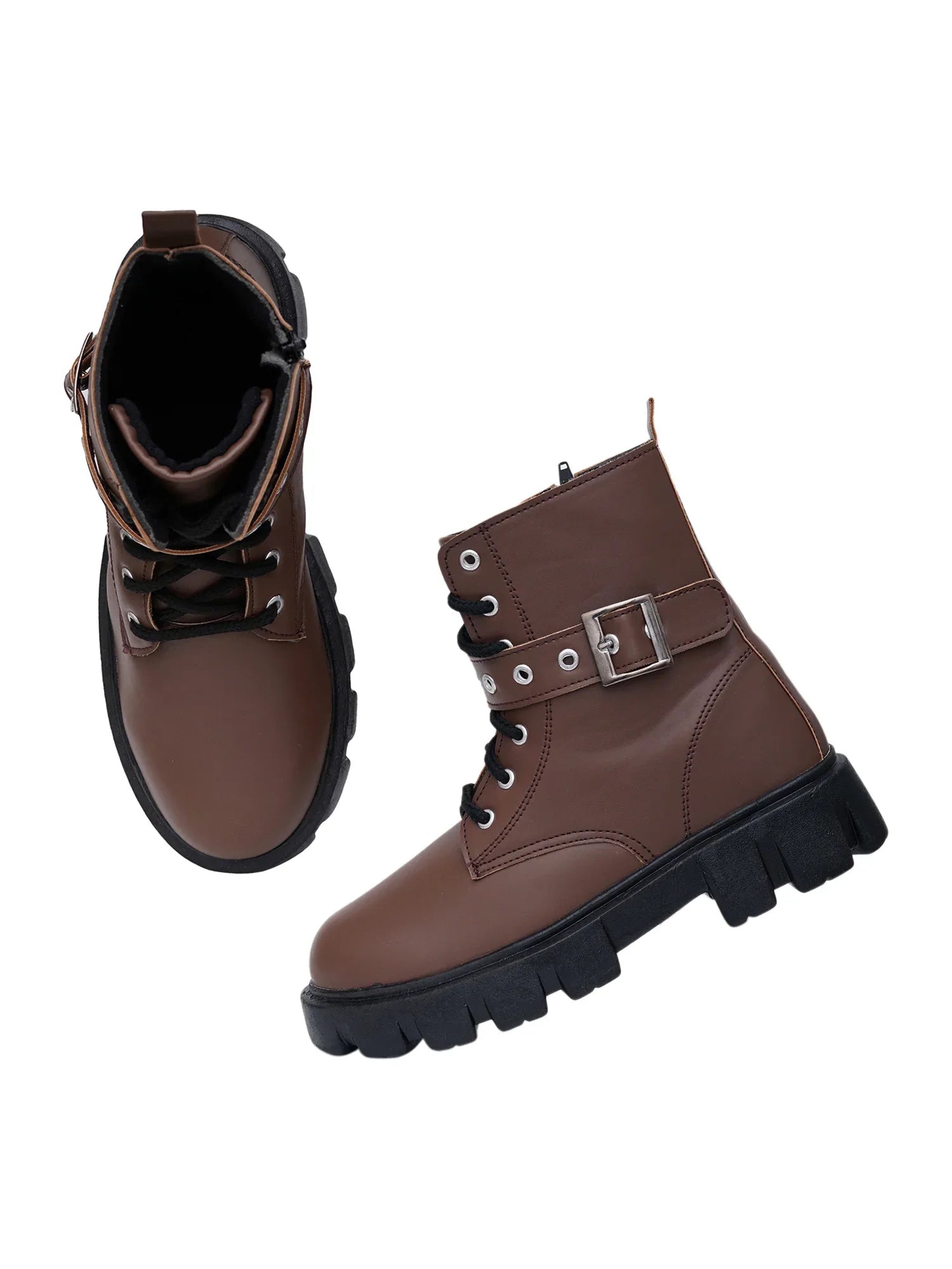 Street Style Lace-Up Ankle Boots for Women