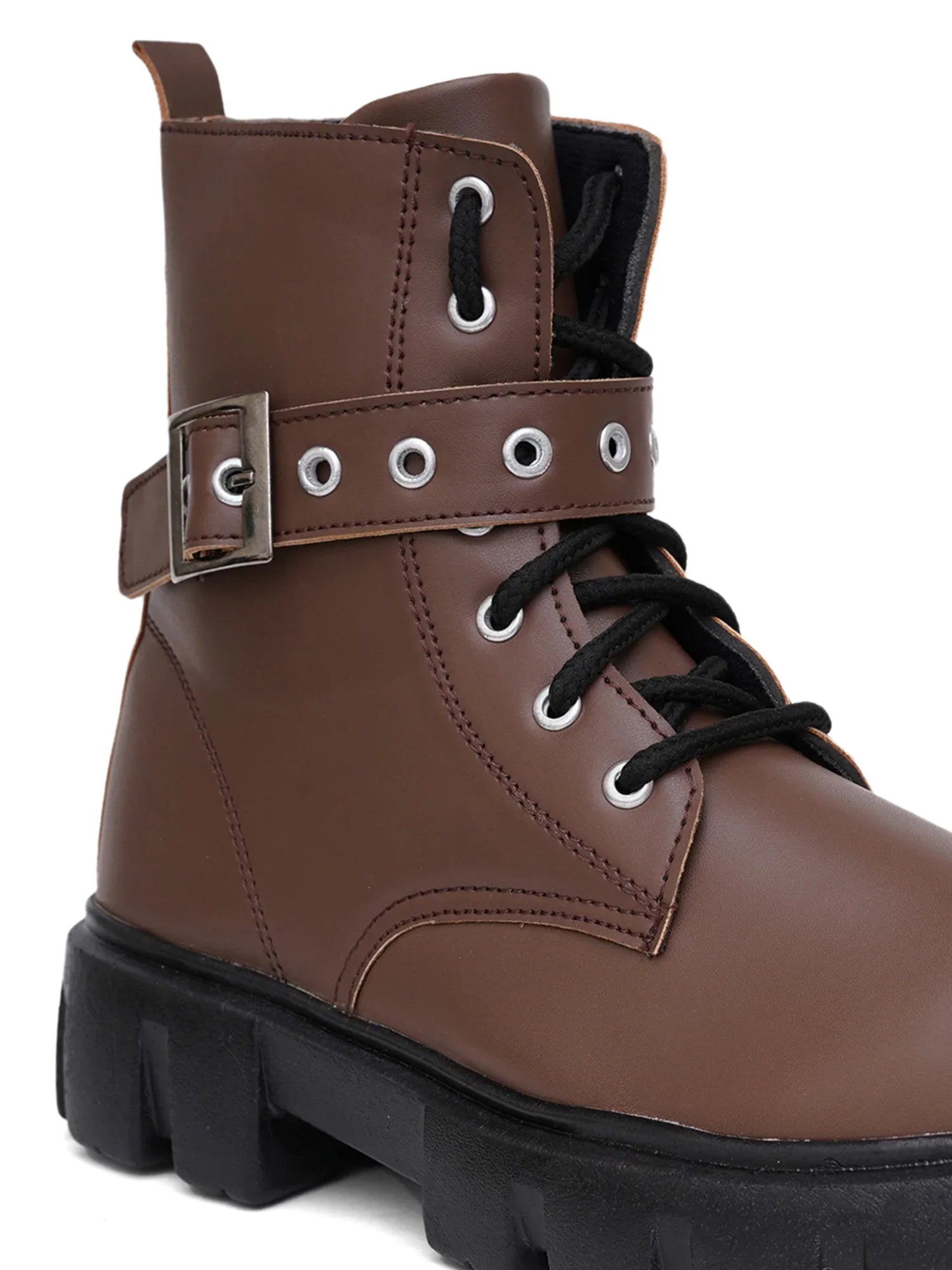 Street Style Lace-Up Ankle Boots for Women