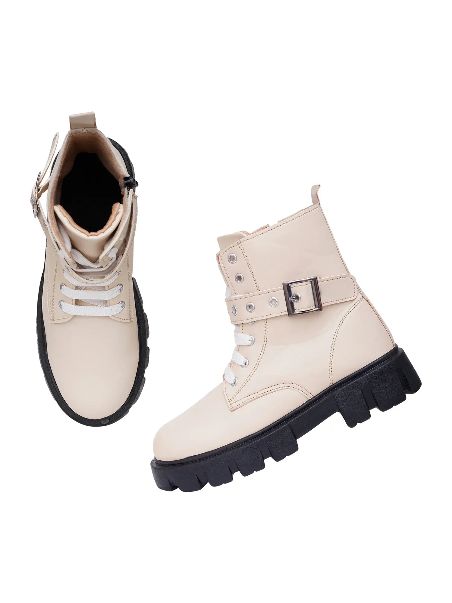 Street Style Lace-Up Ankle Boots for Women