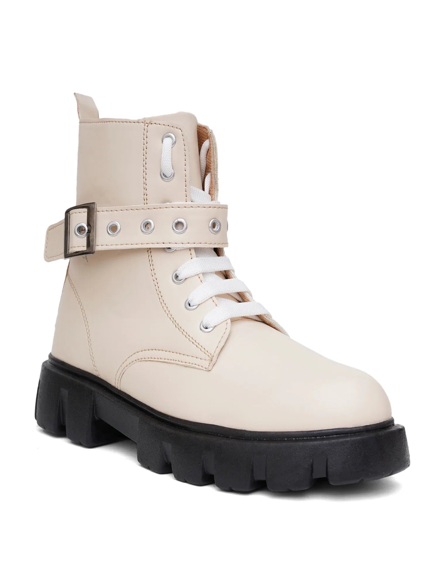 Street Style Lace-Up Ankle Boots for Women